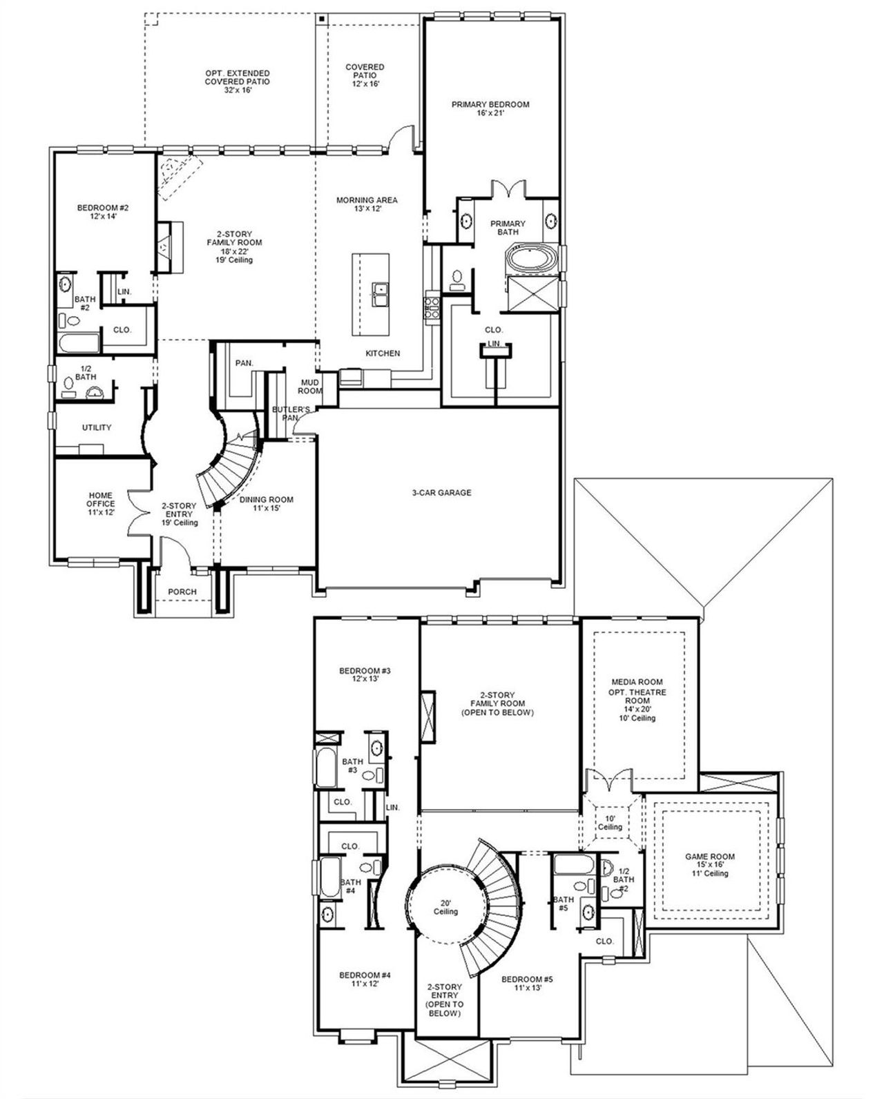 2D floor plan layout of this home in Lakes of Cane Island, Katy, TX (Image 2). 2D floor plan layout of this home in Lakes of Cane Island, Katy, TX (Image 2).