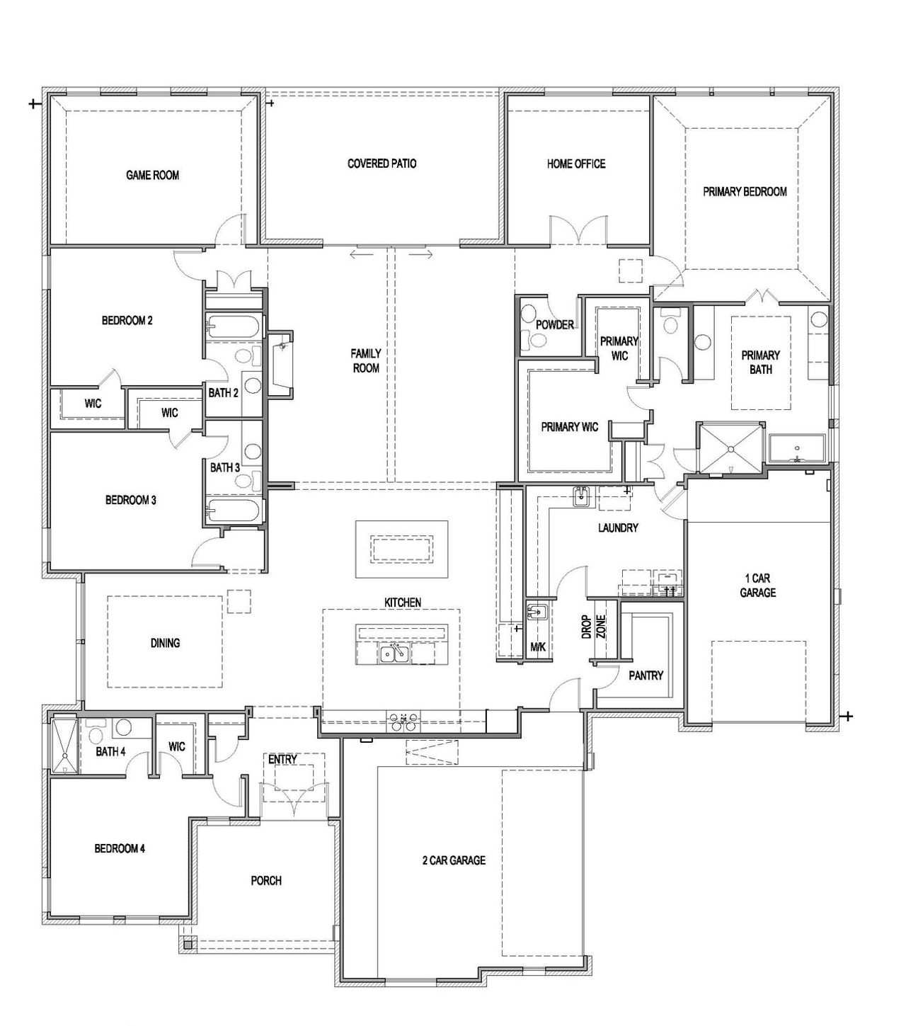 2D floor plan layout of this home in Riverstone, Georgetown, TX (Image 2). 2D floor plan layout of this home in Riverstone, Georgetown, TX (Image 2).