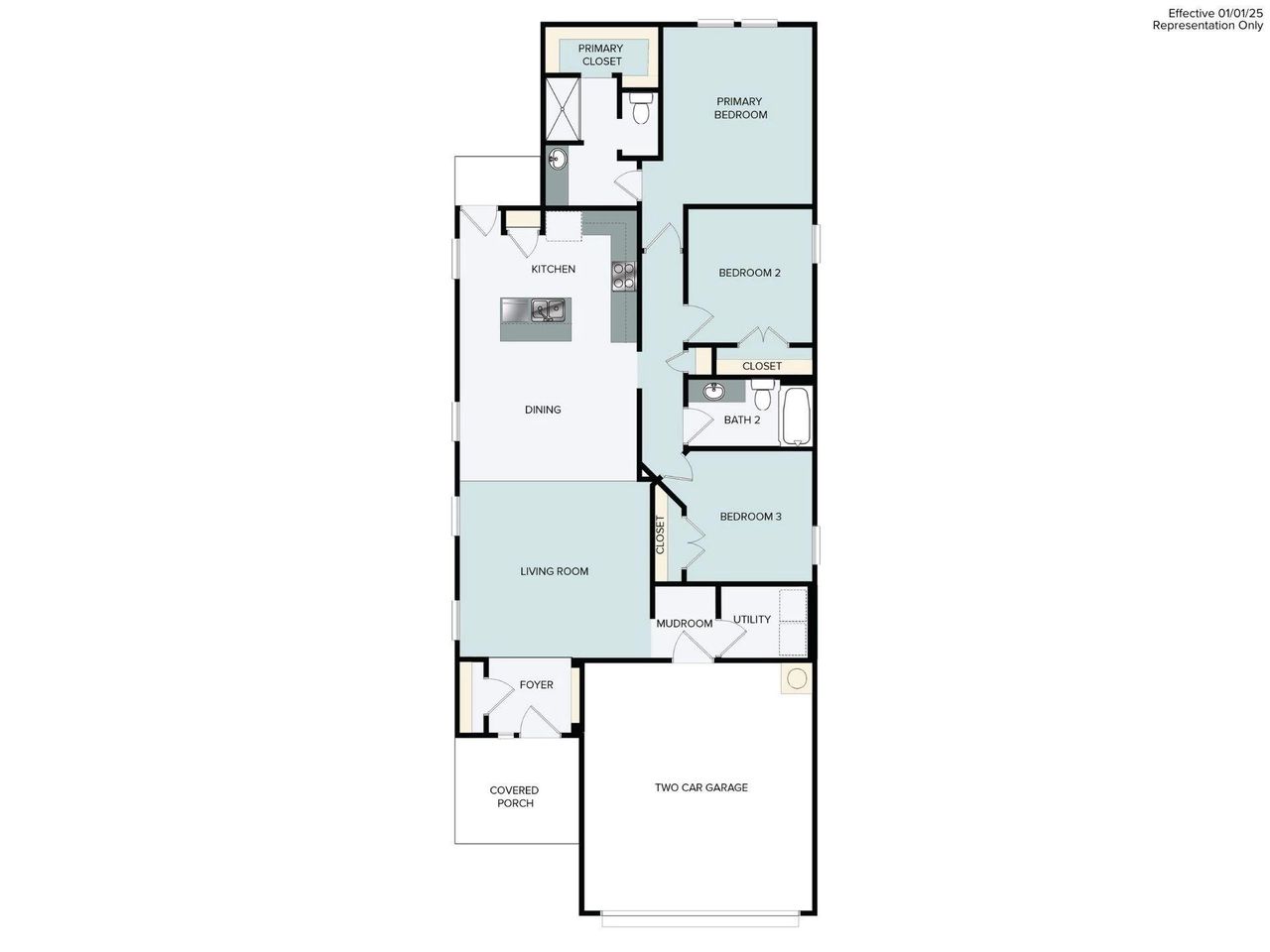 2D floor plan layout of this home in Cascade, Liberty Hill, TX (Image 2).