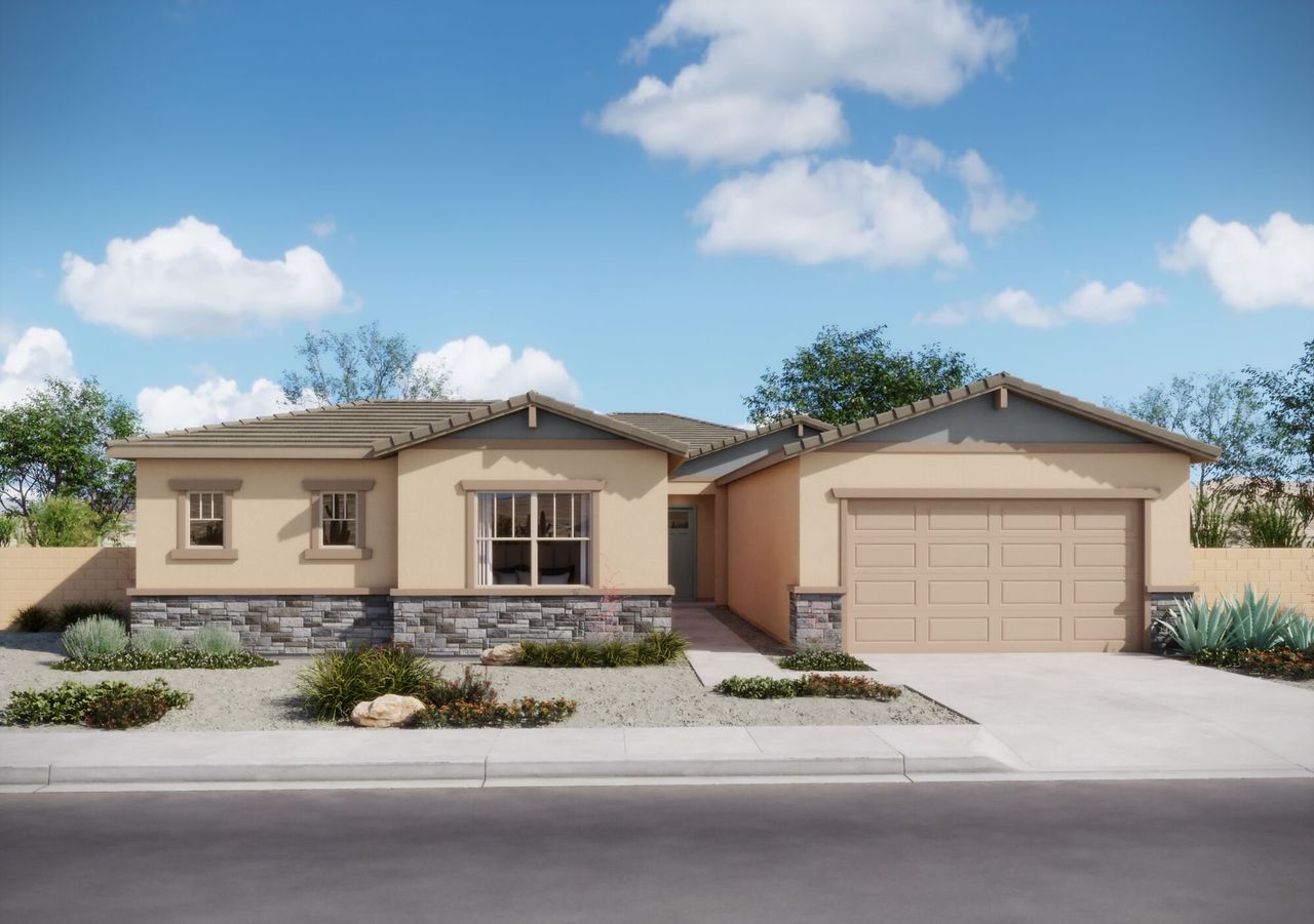 Representative exterior photo of a completed home built from the Mint by Mattamy Homes in Stone House, Tucson, AZ (Image 2).