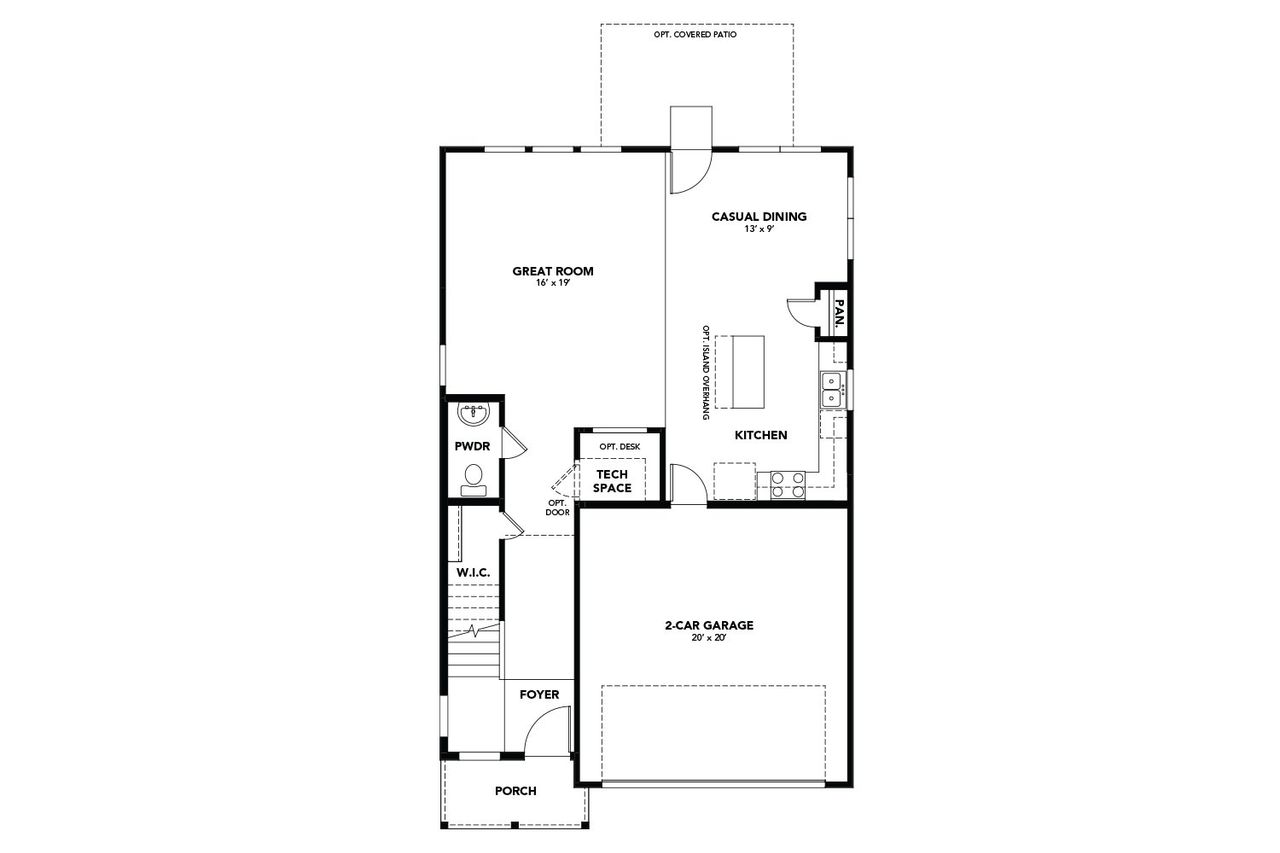 2D floor plan layout of this home in Walden Pond, Forney, TX (Image 2).