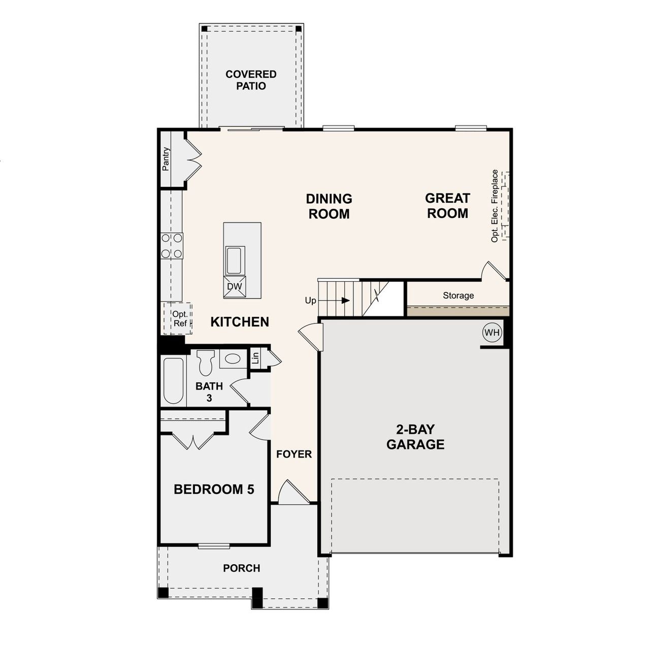 2D floor plan layout of this home in Barton Hills, Spring Hill, TN (Image 2).