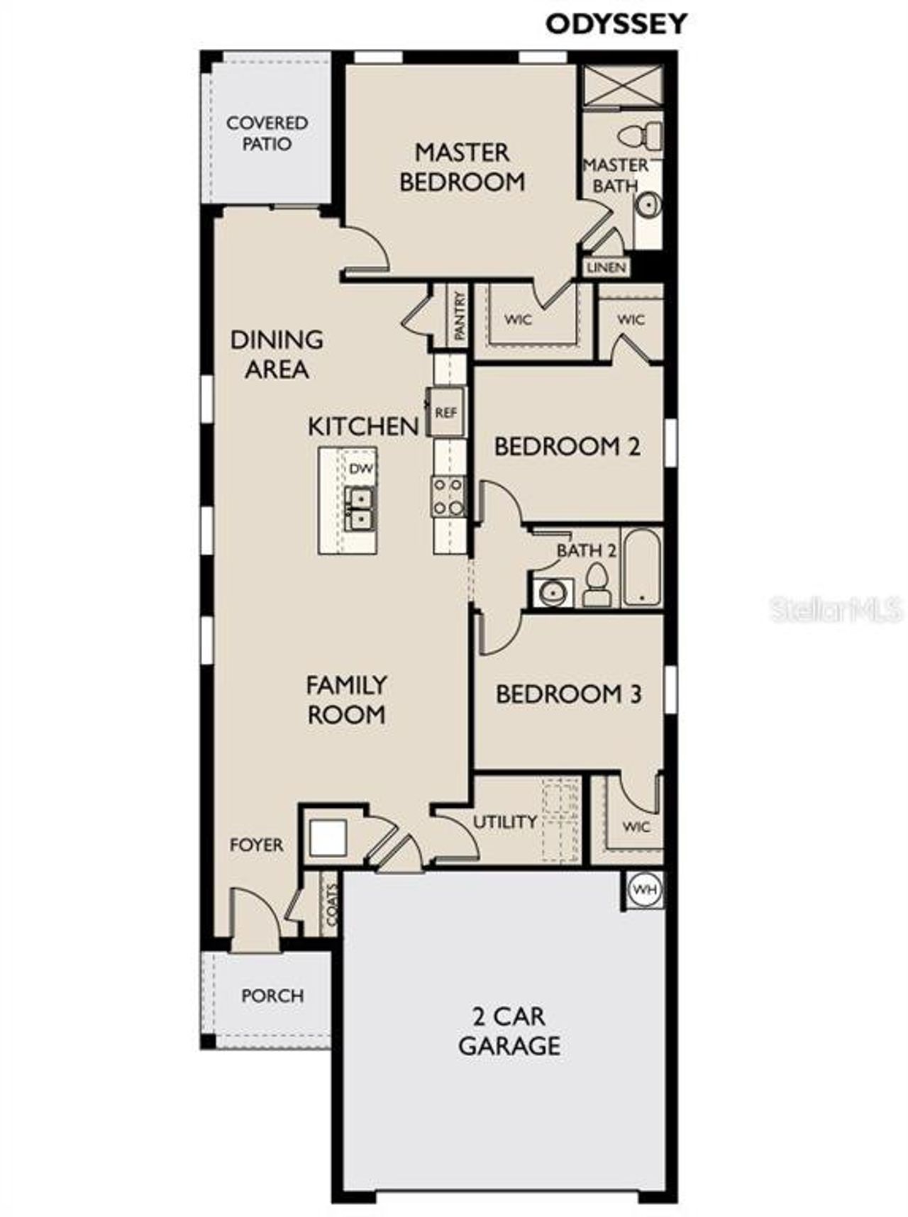 2D floor plan layout of this home in Oakfield Lakes, Parrish, FL (Image 2). 2D floor plan layout of this home in Oakfield Lakes, Parrish, FL (Image 2).