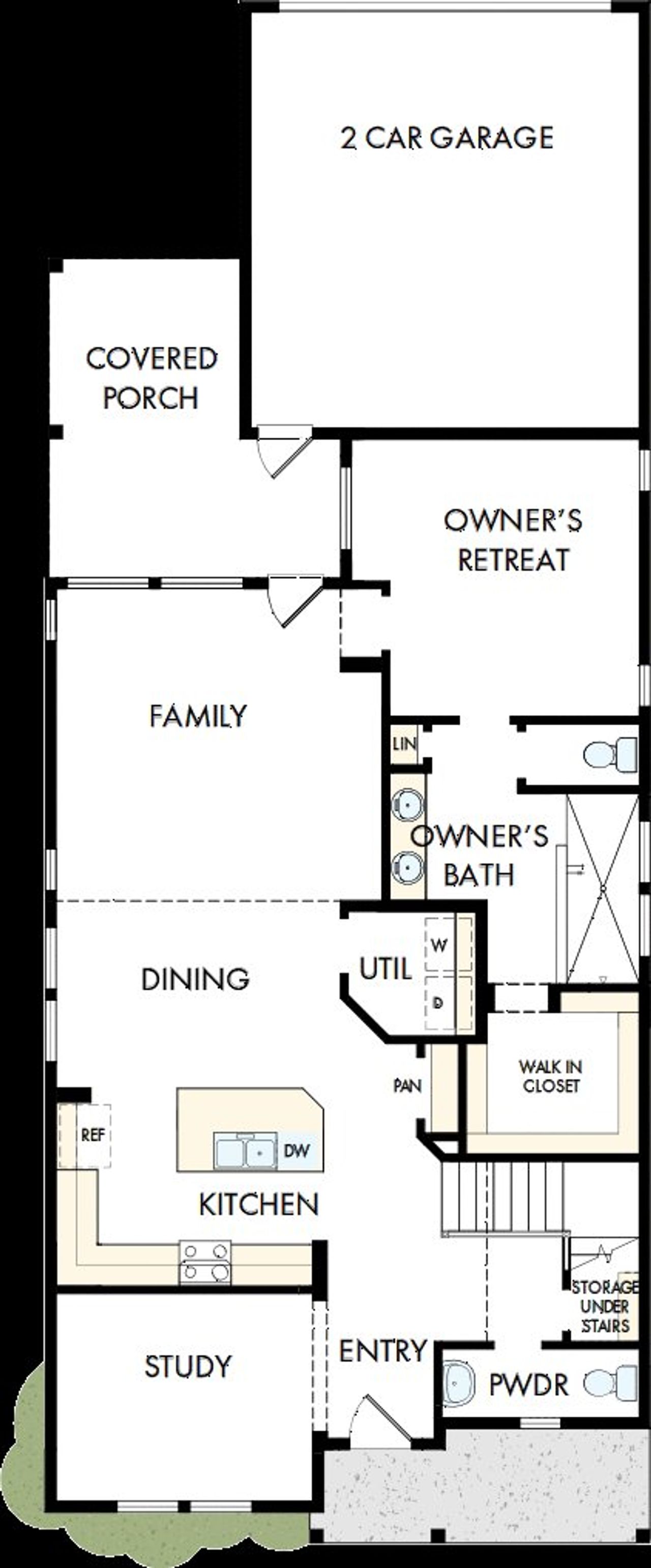 2D floor plan layout of this home in Pomona 40' Homesites, Manvel, TX (Image 2).