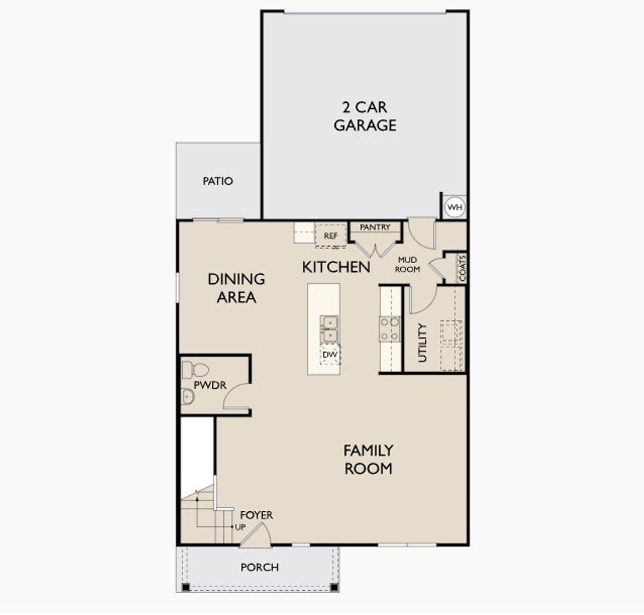2D floor plan layout of this home in Brookshire at Legacy Hills, Celina, TX (Image 2).
