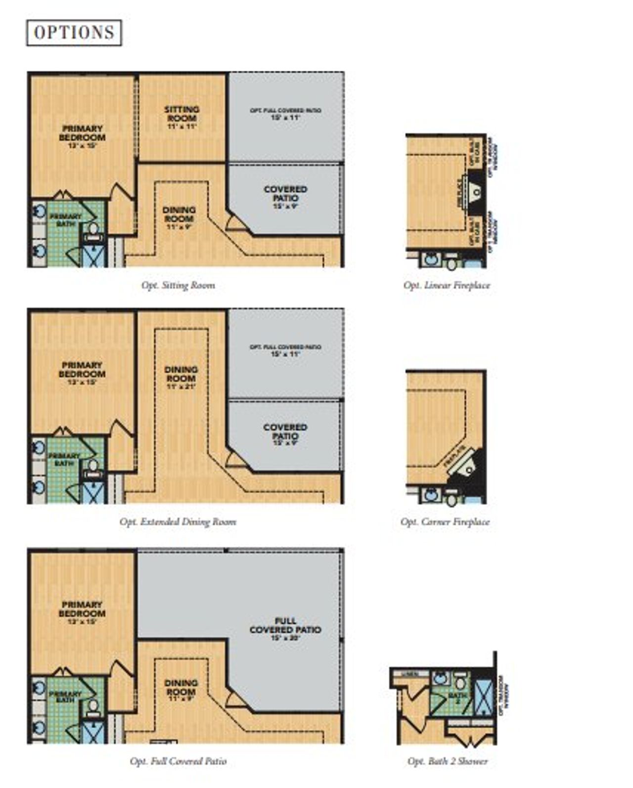 2D floor plan layout for the Salerno by Epcon Communities in Ladera Little Elm, Little Elm, TX (Image 2). 2D floor plan layout for the Salerno by Epcon Communities in Ladera Little Elm, Little Elm, TX (Image 2).