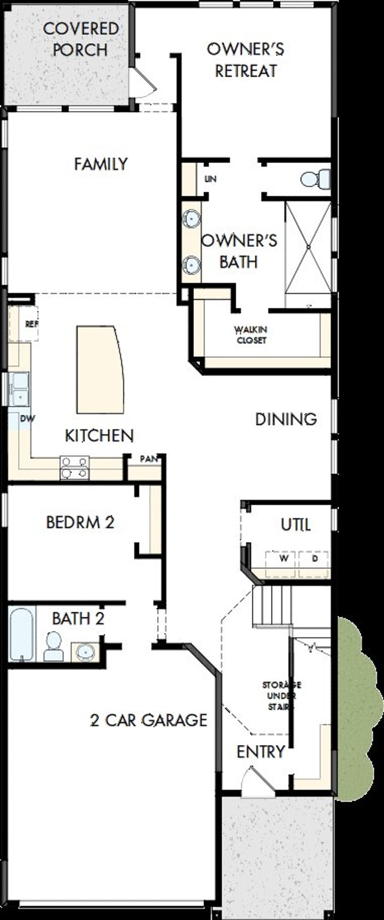 2D floor plan layout of this home in South Brook, Leander, TX (Image 2).