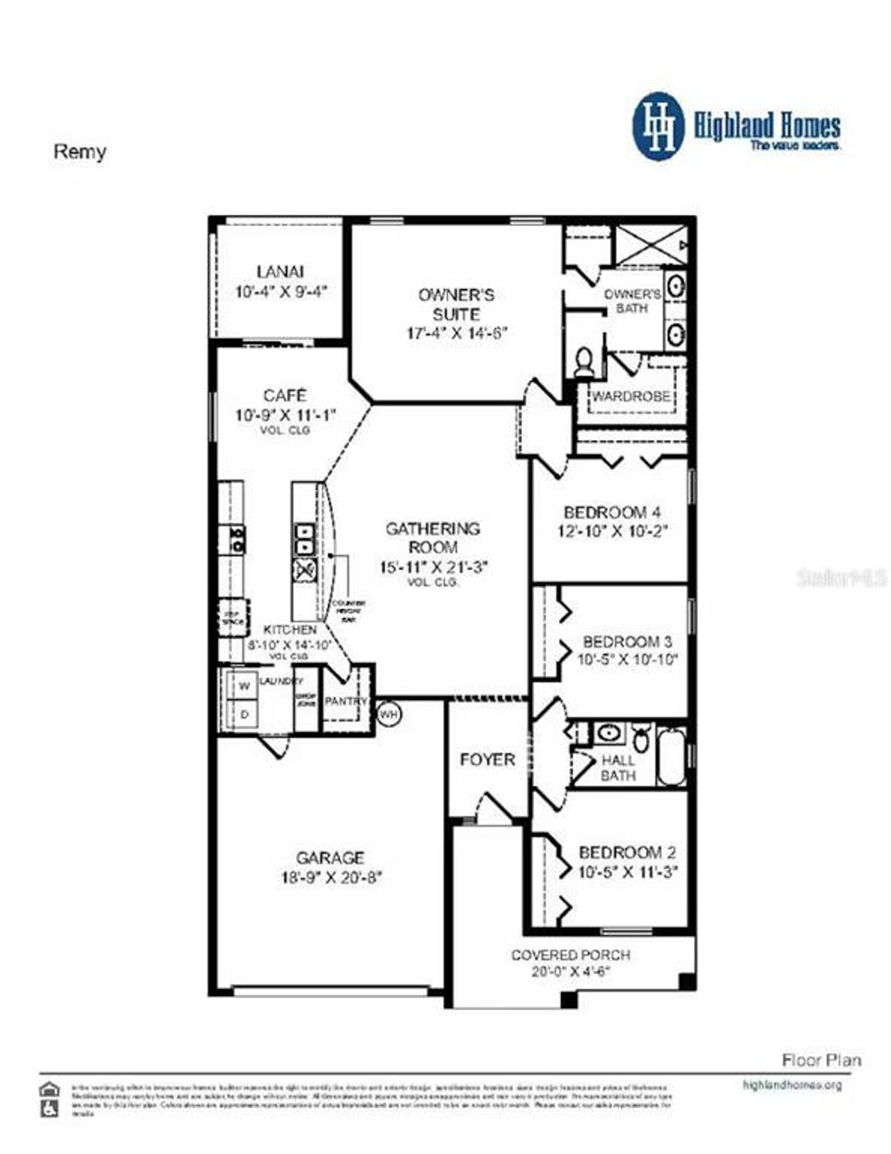 2D floor plan layout of this home in VillaMar, Winter Haven, FL (Image 2).