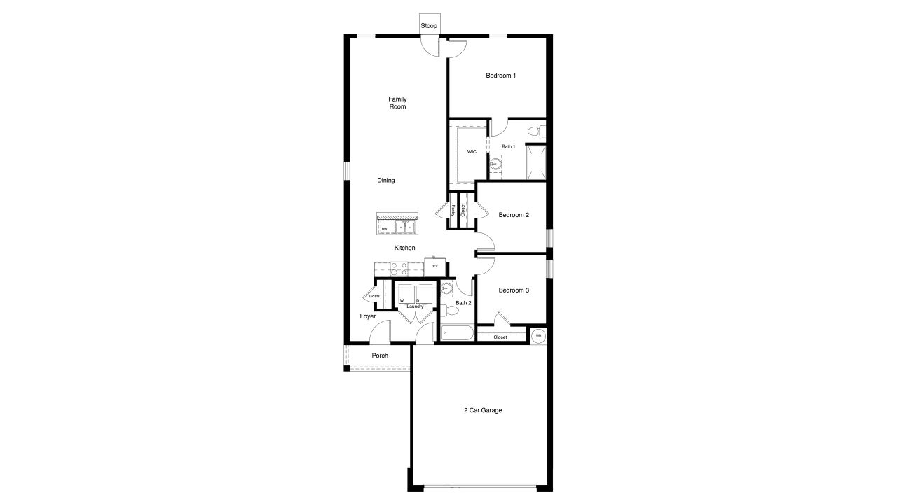 2D floor plan layout of this home in Terra Vista, Lubbock, TX (Image 2).