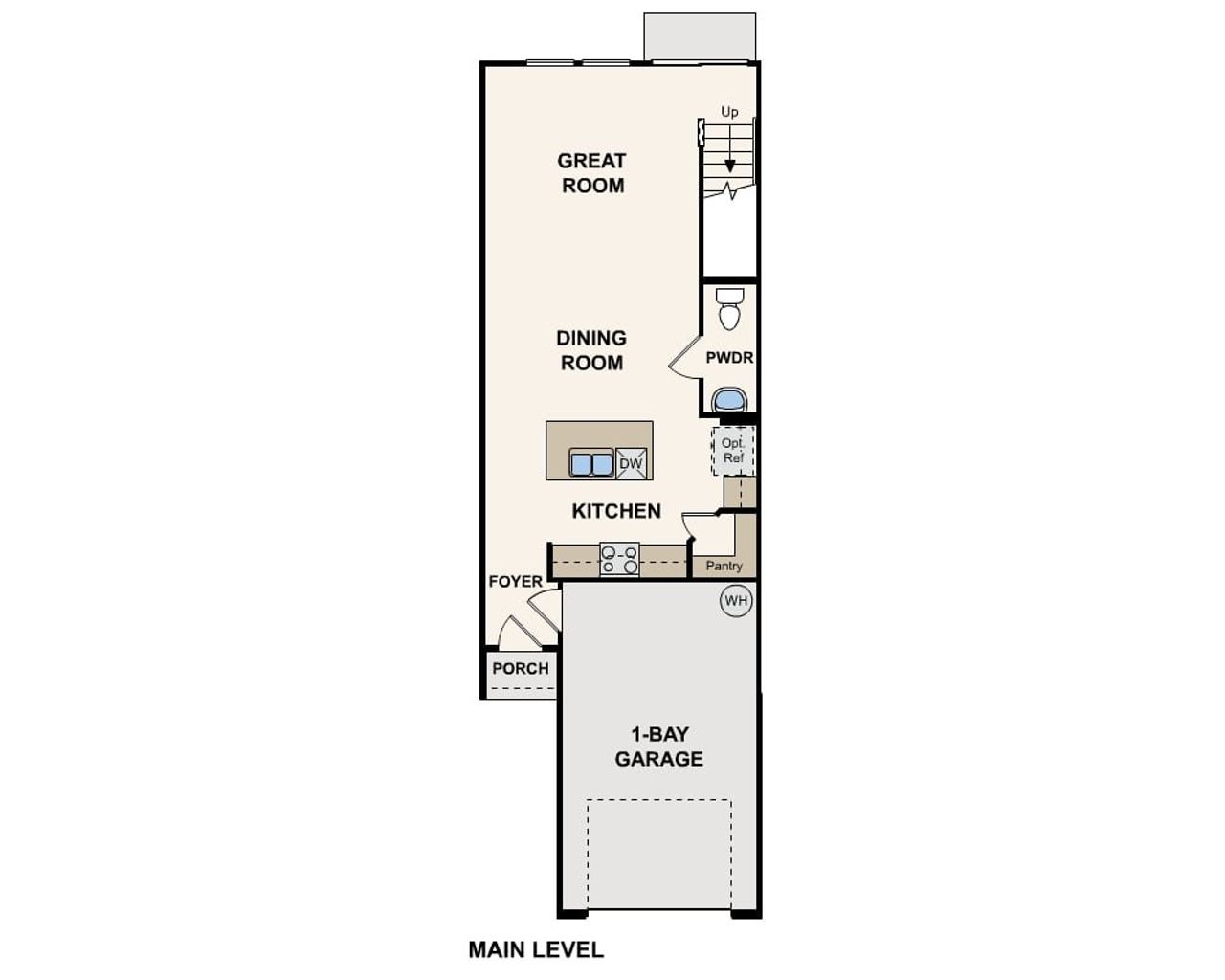 2D floor plan layout of this home in The Landings at Pecan Park, Jacksonville, FL (Image 2).