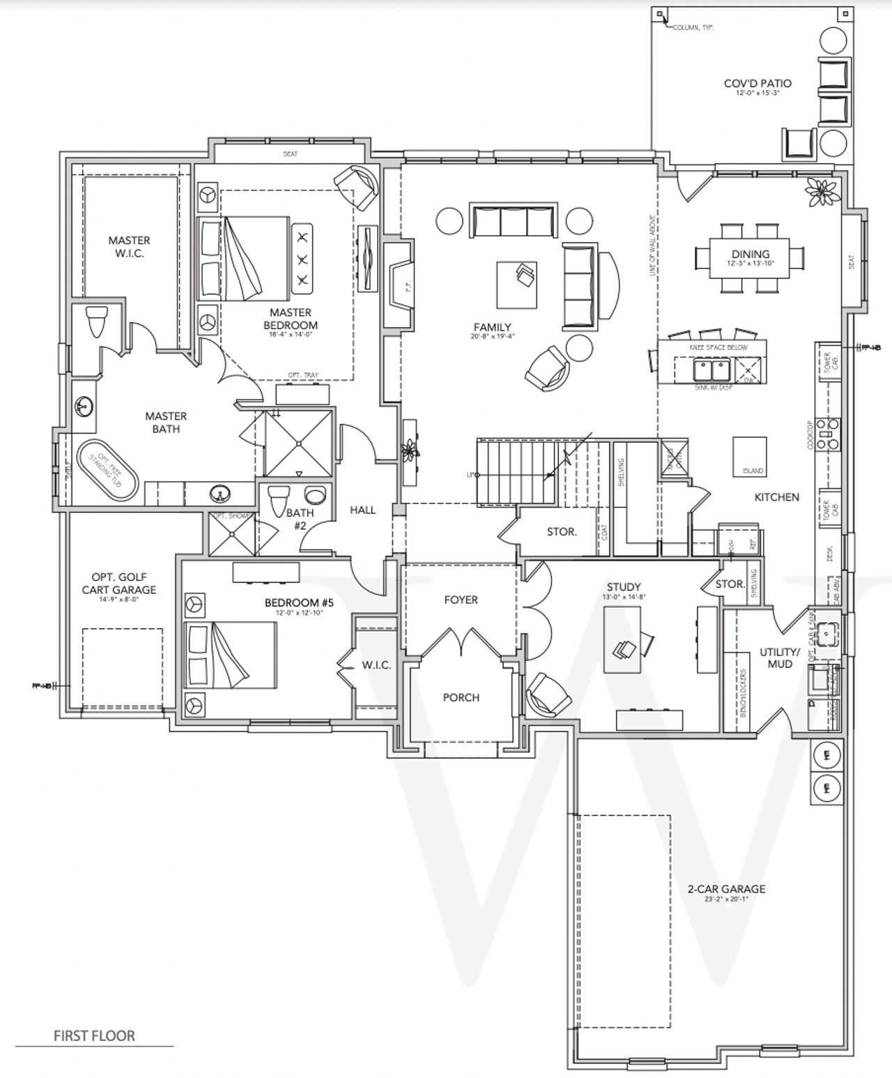2D floor plan layout for the Berkeley by Windmiller Custom Homes in Thomas Crossing, Burleson, TX (Image 2). 2D floor plan layout for the Berkeley by Windmiller Custom Homes in Thomas Crossing, Burleson, TX (Image 2).