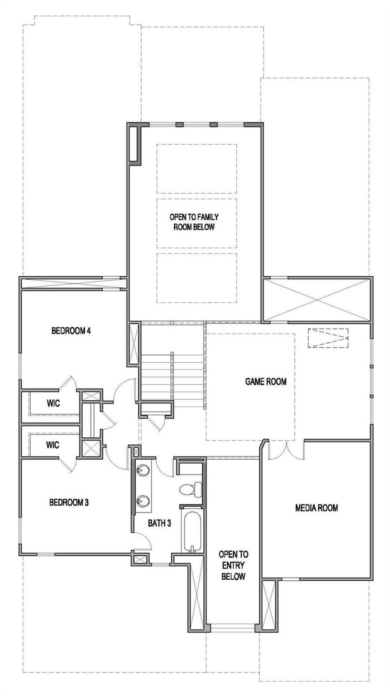 2D floor plan layout of this home in University Heights, Round Rock, TX (Image 2).
