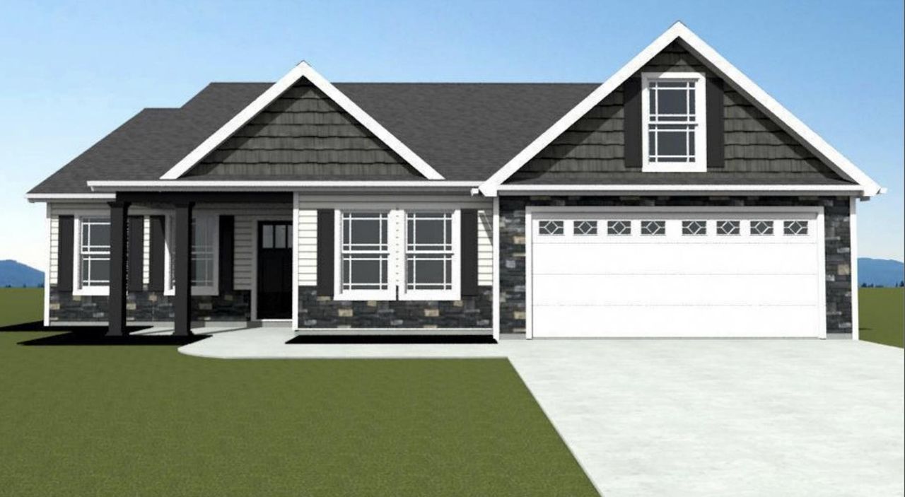 Exterior rendering of this home design in Bent Tree, Gaffney, SC (Image 2).
