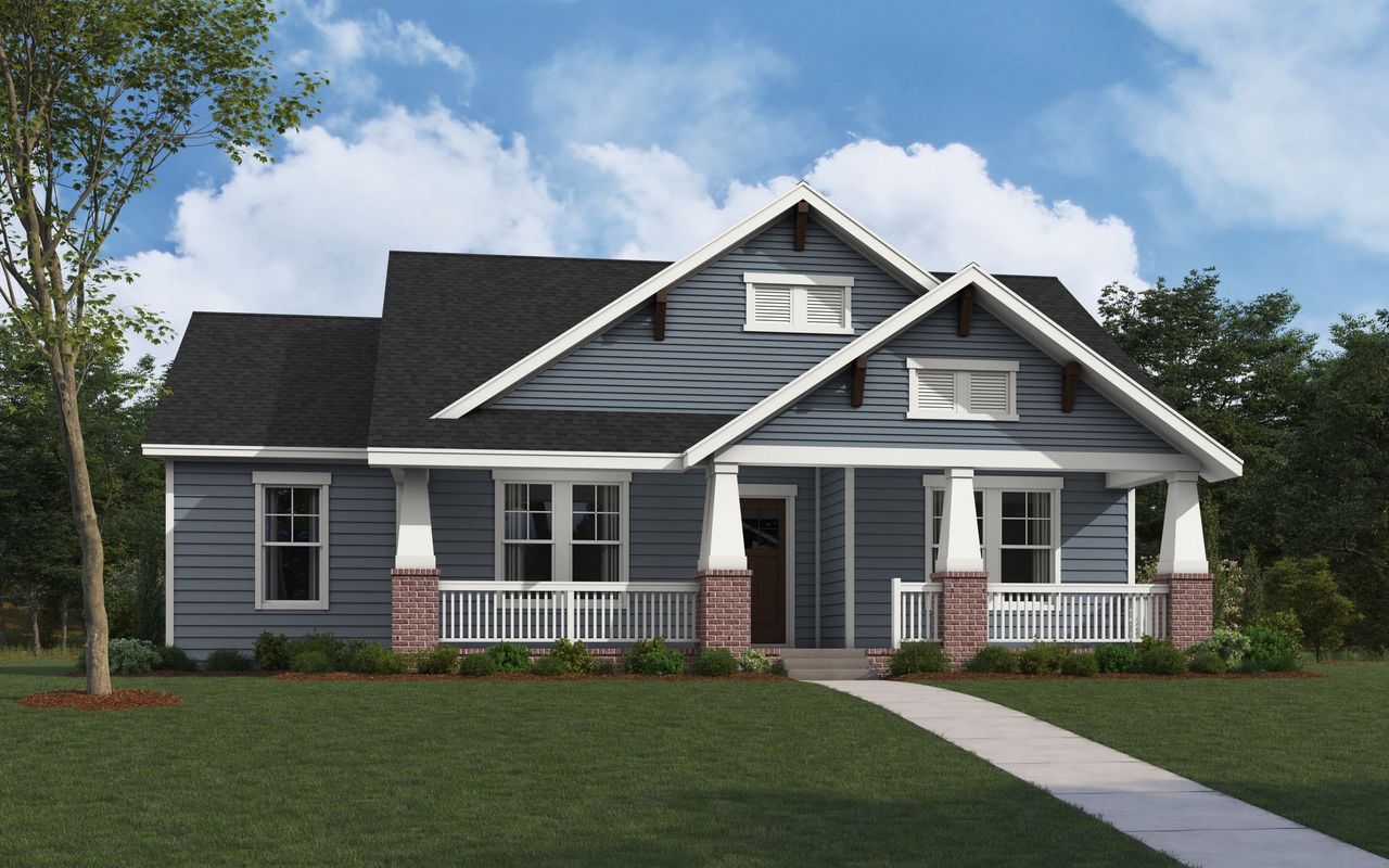 Front exterior of a new home in MidTowne, Midlothian, TX, highlighting curb appeal (Image 2).