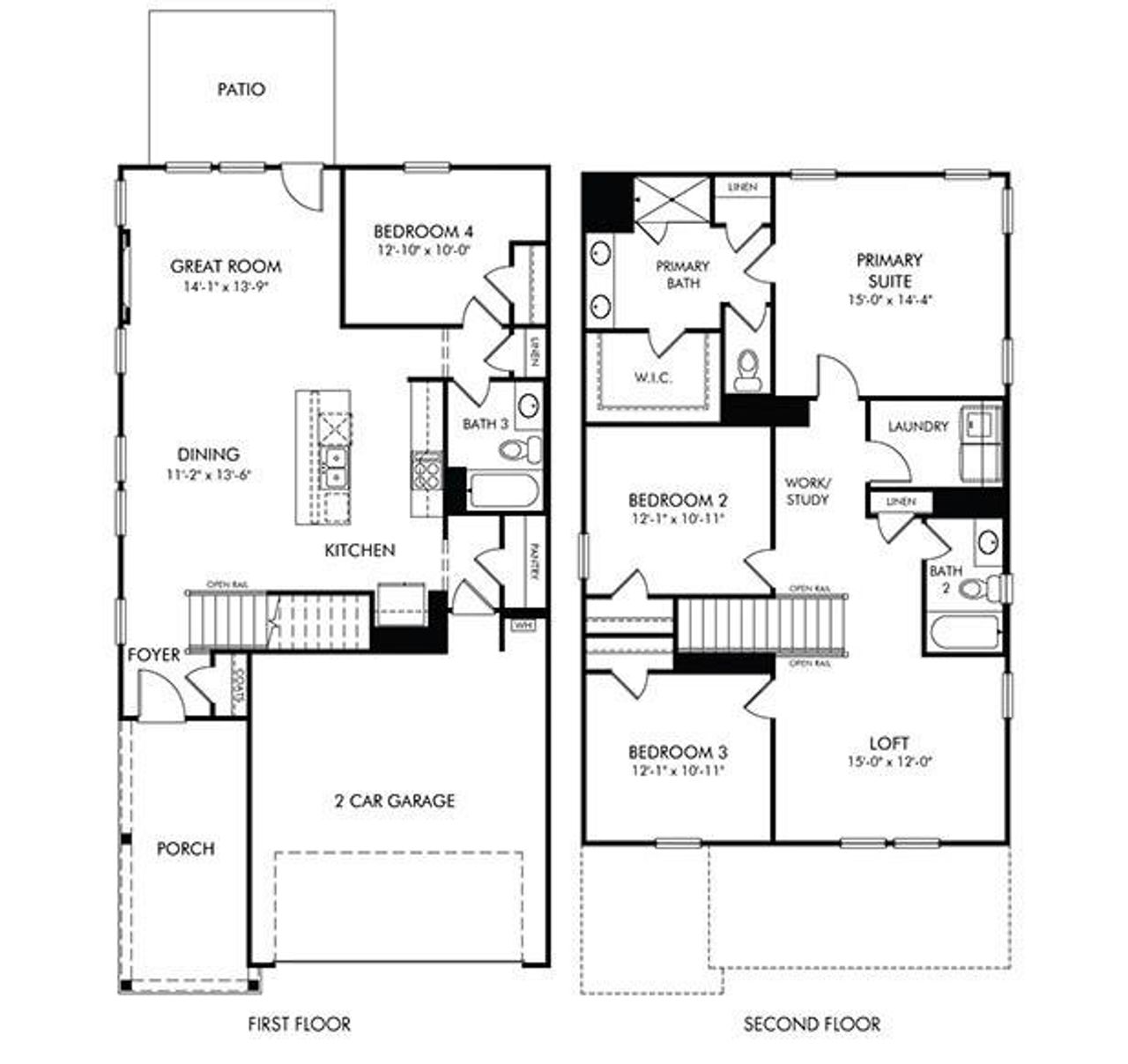 2D floor plan layout of this home in , Cumming, GA (Image 2).