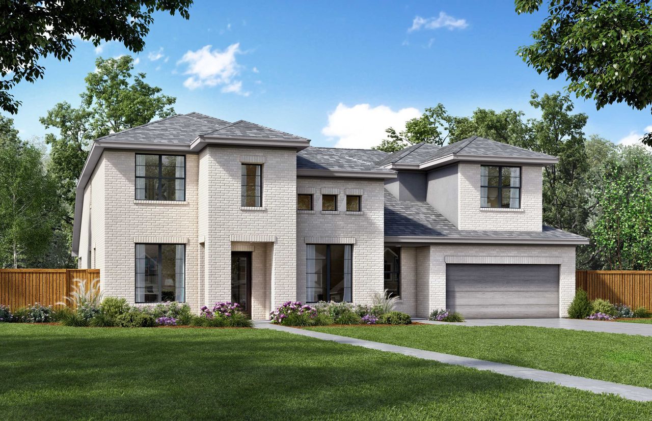 Representative exterior photo of a completed home built from the Boerne - SH 6210 by Shaddock Homes in Light Farms Graham/Reagan, Celina, TX (Image 2). Representative exterior photo of a completed home built from the Boerne - SH 6210 by Shaddock Homes in Light Farms Graham/Reagan, Celina, TX (Image 2).