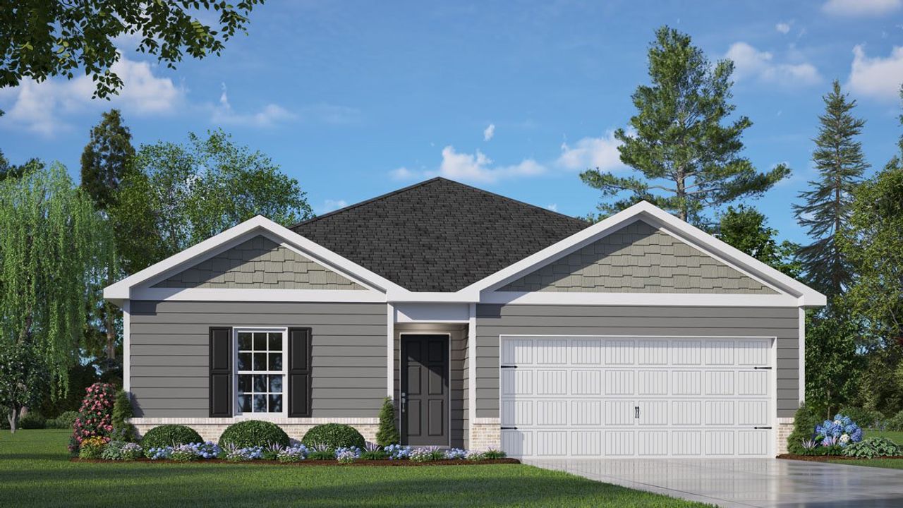 Representative exterior photo of a completed home built from the Freeport by D.R. Horton in Aspen Place, Thomasville, NC (Image 2).