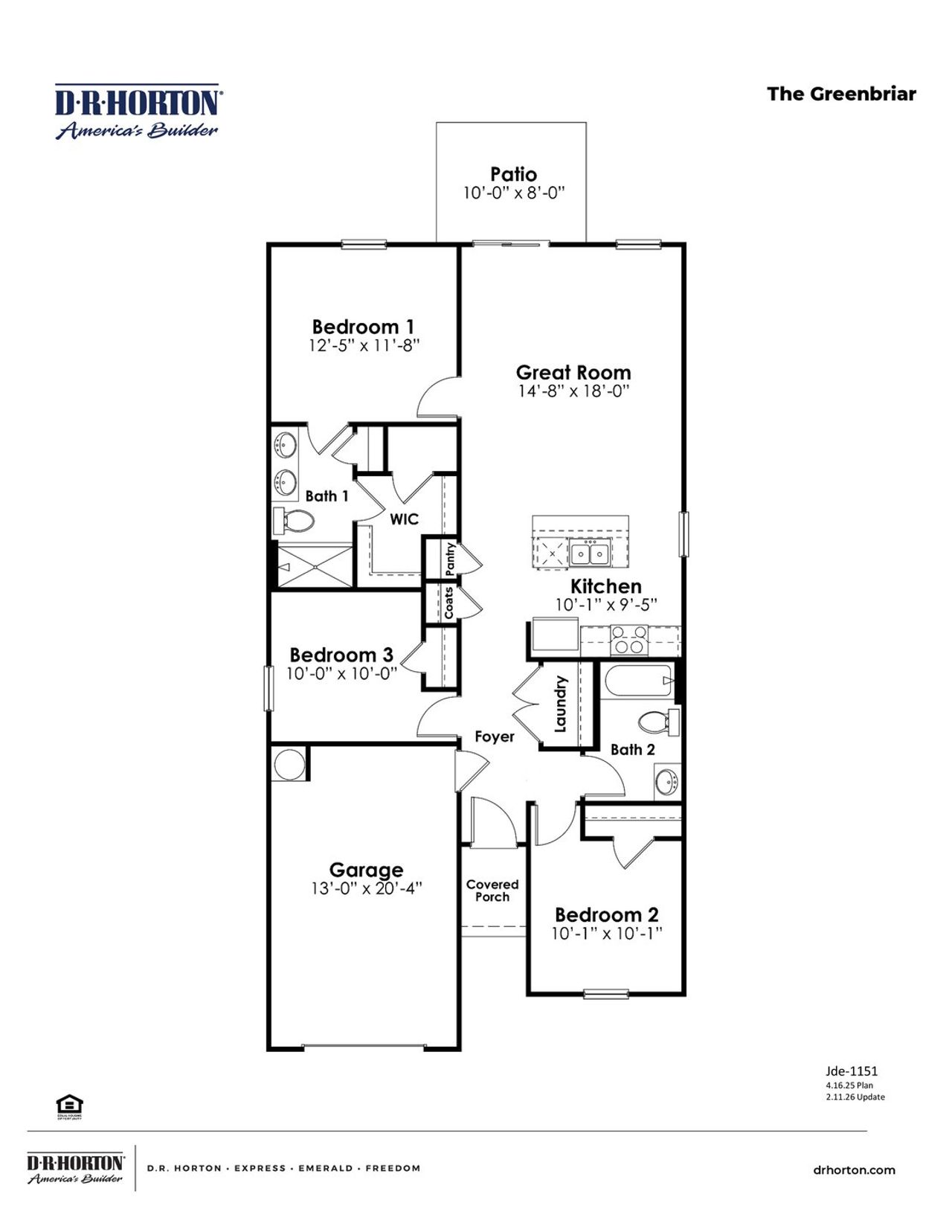 2D floor plan layout of this home in Southshore Bay, Sunset Beach, NC (Image 2).