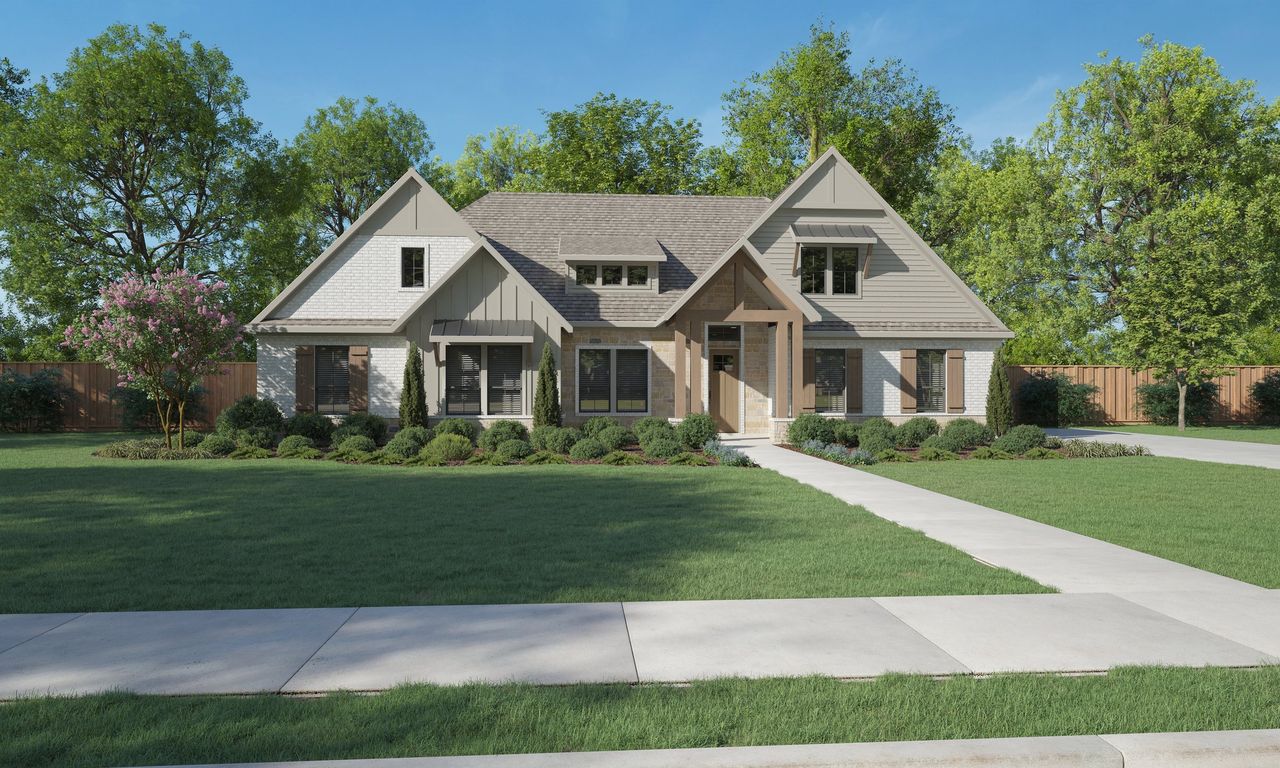 Representative exterior photo of a completed home built from the Somerset by Centre Living Homes in Lakeway Estates, Waxahachie, TX (Image 2).