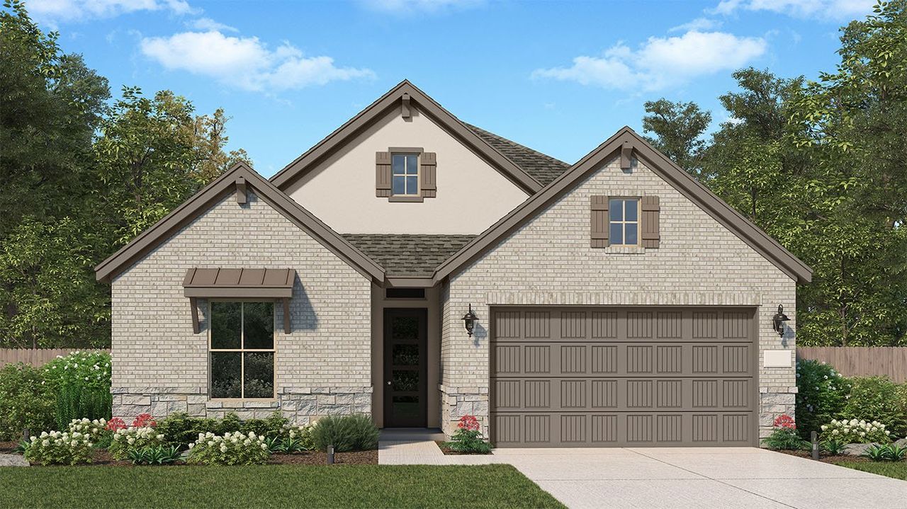Representative exterior photo of a completed home built from the Kyle by New Home Co. in 6 Creeks, Kyle, TX (Image 2).