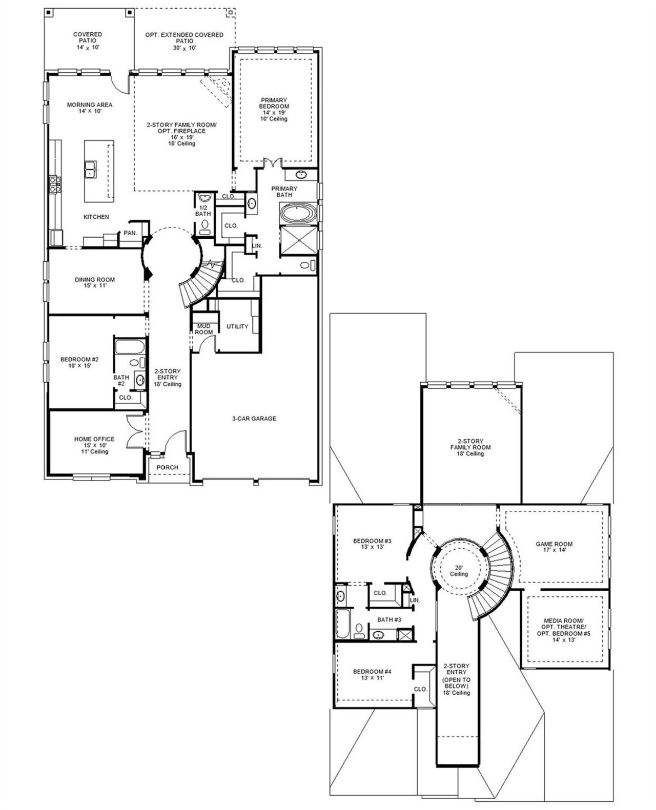 2D floor plan layout of this home in Midline, Houston, TX (Image 2). 2D floor plan layout of this home in Midline, Houston, TX (Image 2).