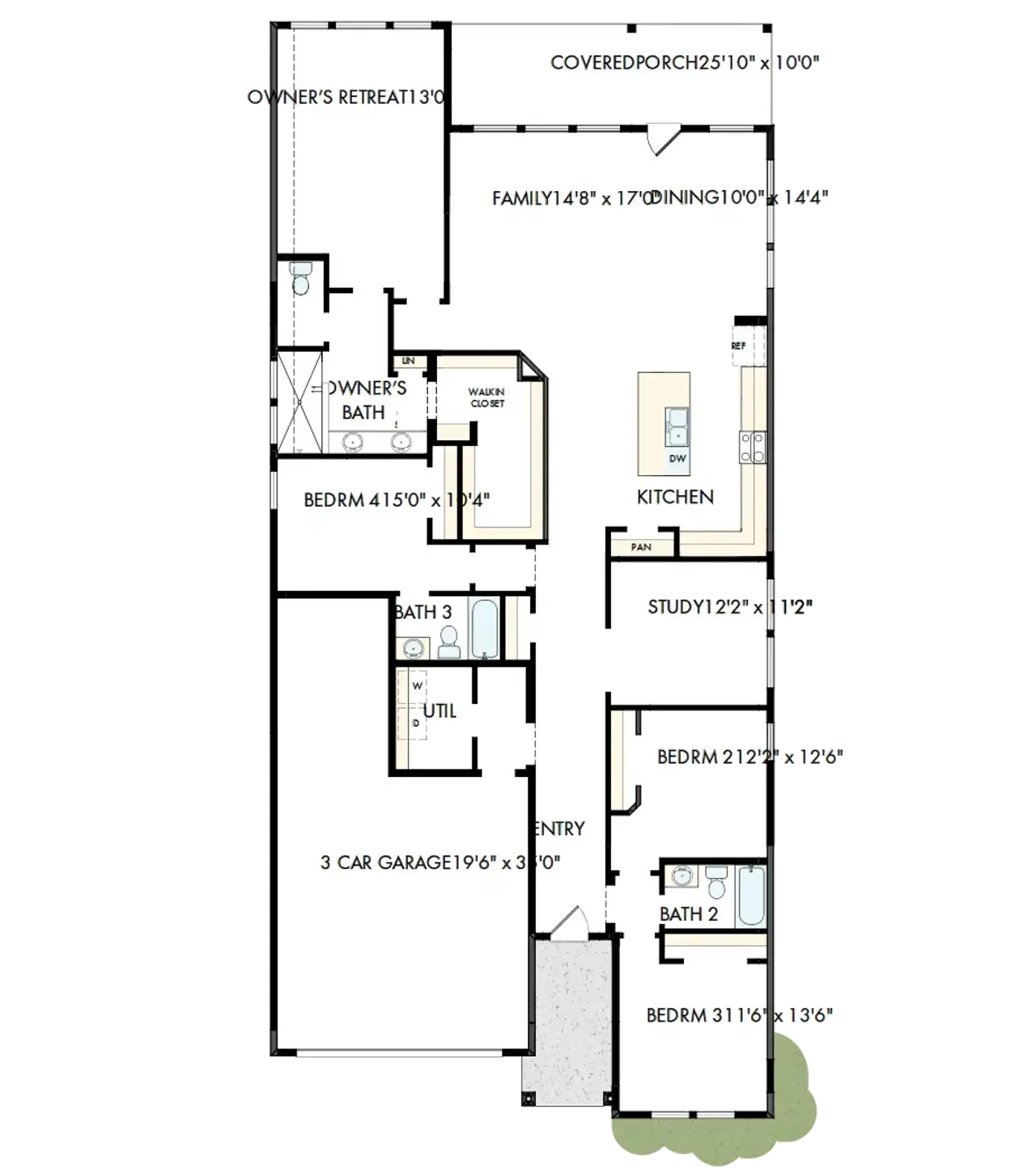 2D floor plan layout of this home in Escondido - Retreat Collection, Magnolia, TX (Image 2). 2D floor plan layout of this home in Escondido - Retreat Collection, Magnolia, TX (Image 2).