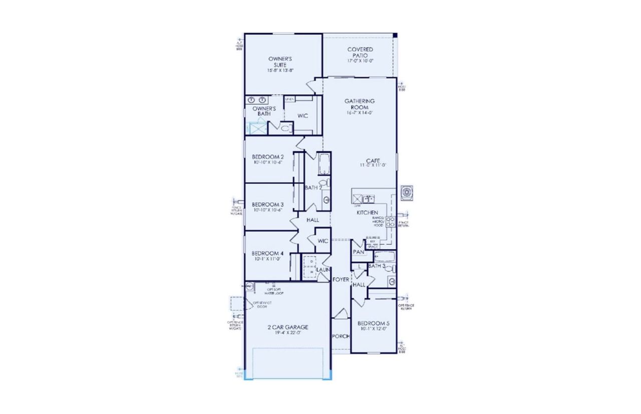 2D floor plan layout of this home in Hayden Estates, Buckeye, AZ (Image 2).