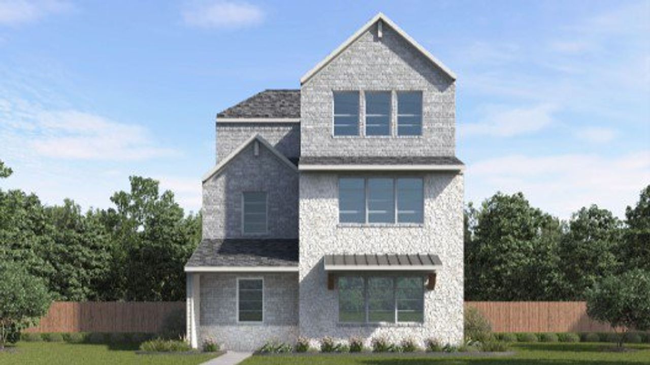 Representative exterior photo of a completed home built from the Chestnut by D.R. Horton in The Avenue, Allen, TX (Image 2).