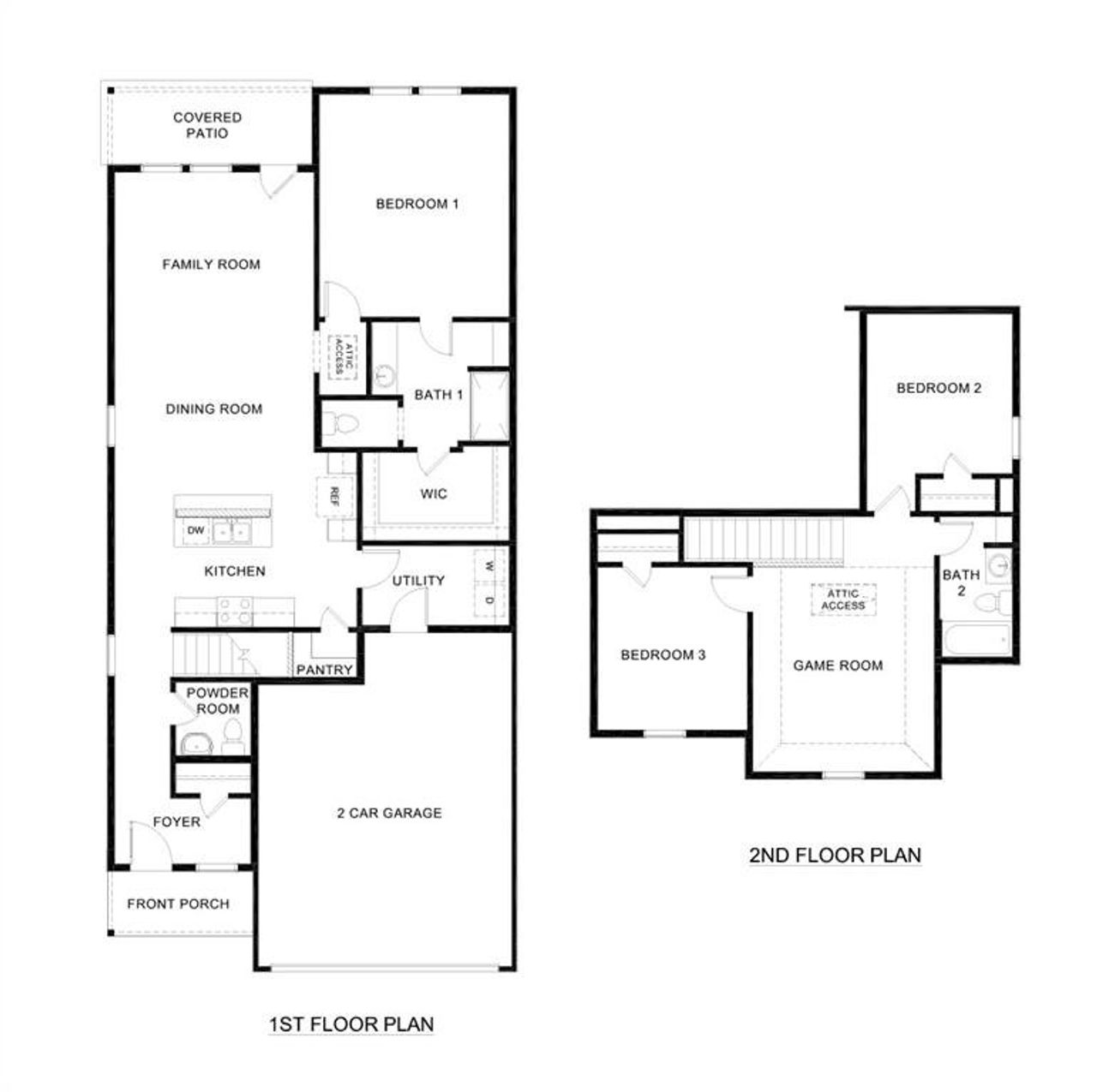 2D floor plan layout of this home in Yarbrough Farms, Pilot Point, TX (Image 2). 2D floor plan layout of this home in Yarbrough Farms, Pilot Point, TX (Image 2).