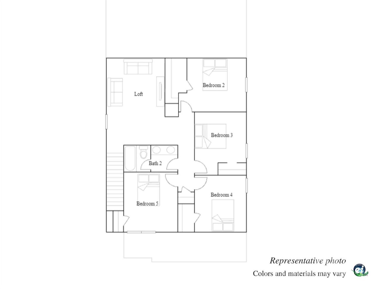 2D floor plan layout of this home in Bakers Creek, Kannapolis, NC (Image 2).