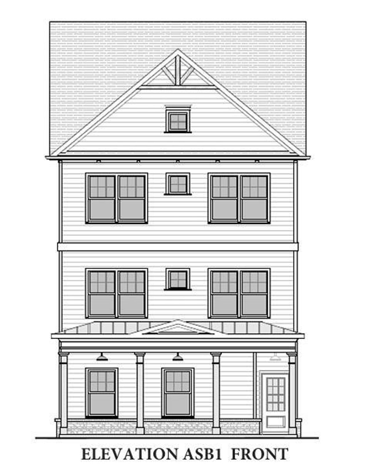 Exterior rendering of this home design in Ross Pointe, Kennesaw, GA (Image 2).