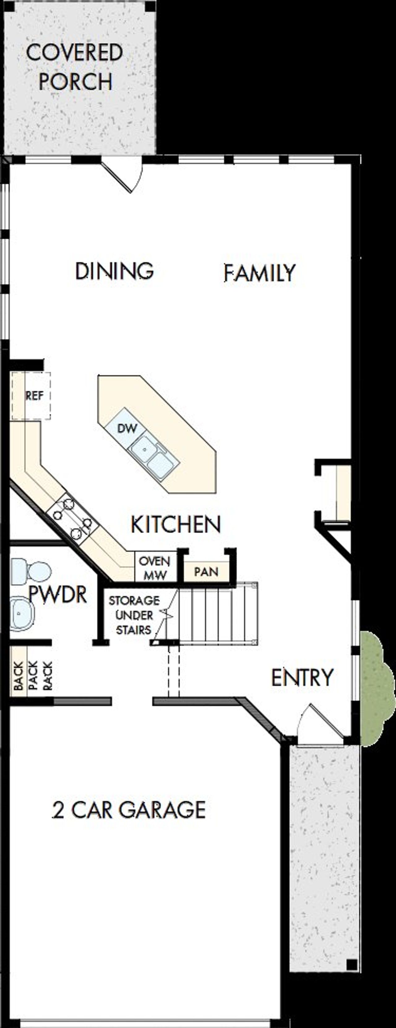 2D floor plan layout of this home in The Twilight at Goodnight Ranch, Austin, TX (Image 2).