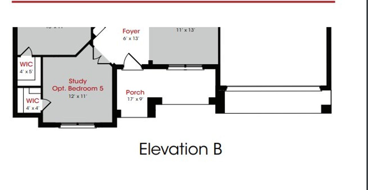 2D floor plan layout for the Mason by Kendall Homes in Encino Estates, Dayton, TX (Image 2).