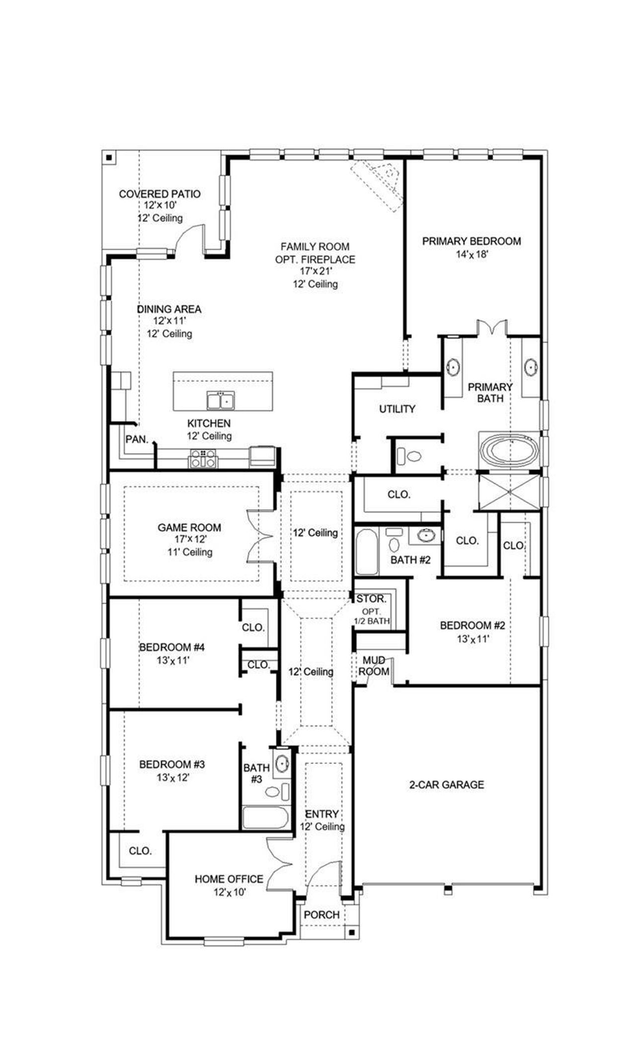 2D floor plan layout of this home in COLTON, Todd Mission, TX (Image 2).