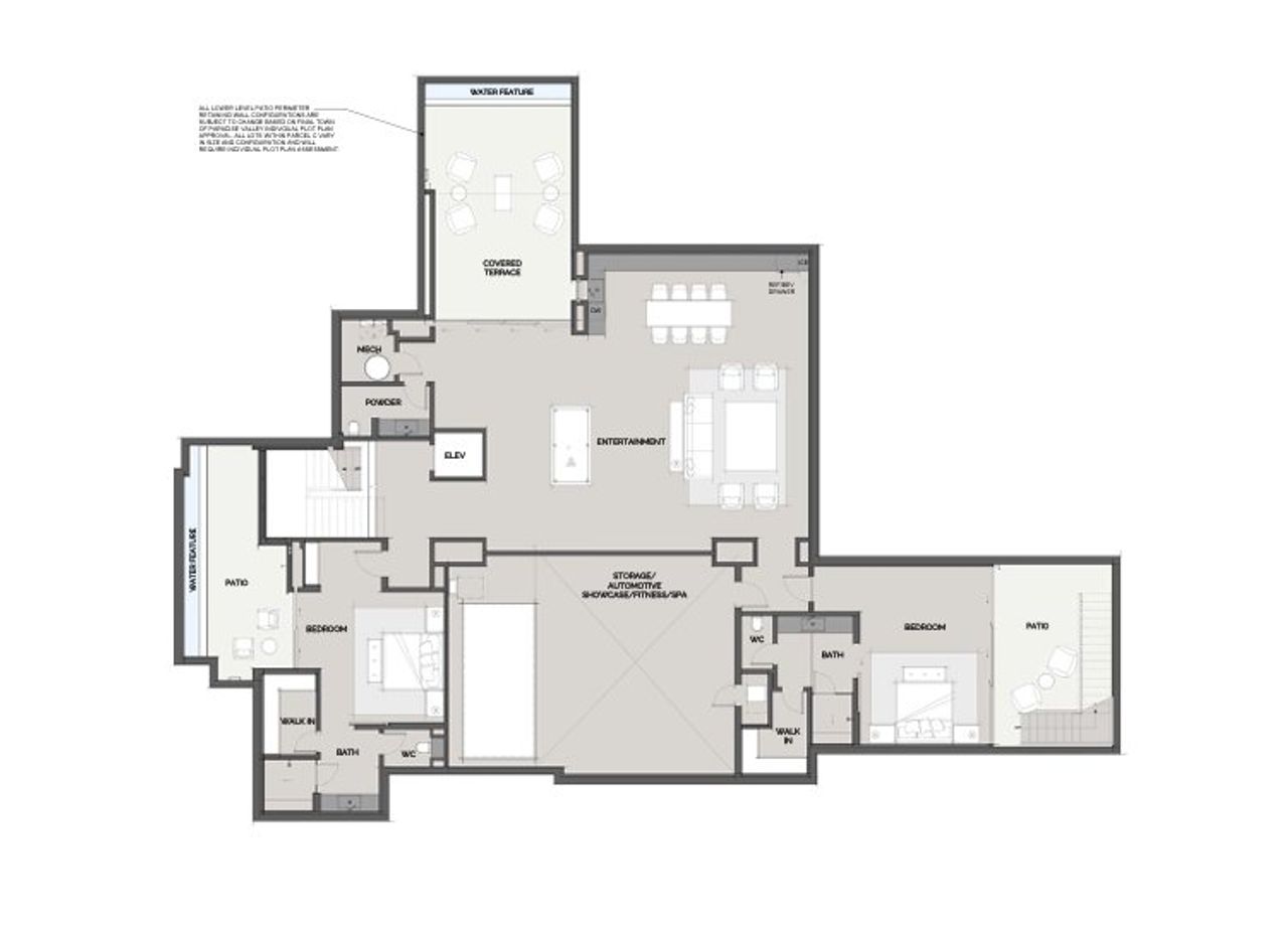2D floor plan layout for the RC2 by Five Star Development in The Ritz-Carlton Residences Paradise Valley, Paradise Valley, AZ (Image 2).