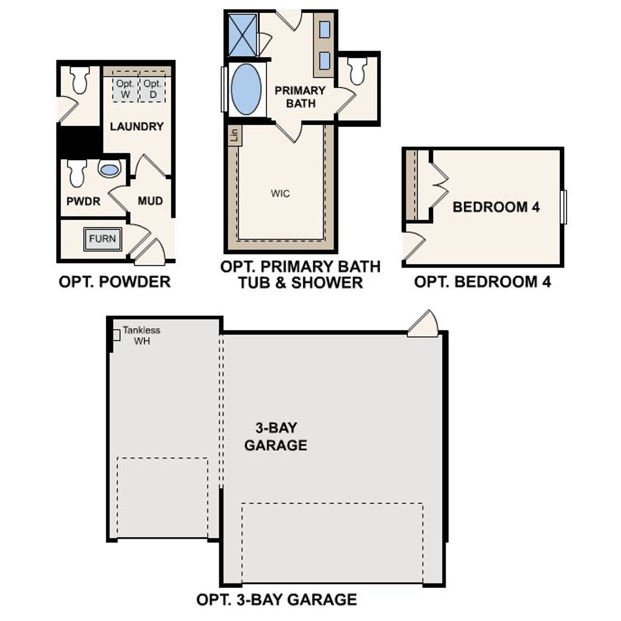 2D floor plan layout of this home in Fulshear Junction, Fulshear, TX (Image 2). 2D floor plan layout of this home in Fulshear Junction, Fulshear, TX (Image 2).