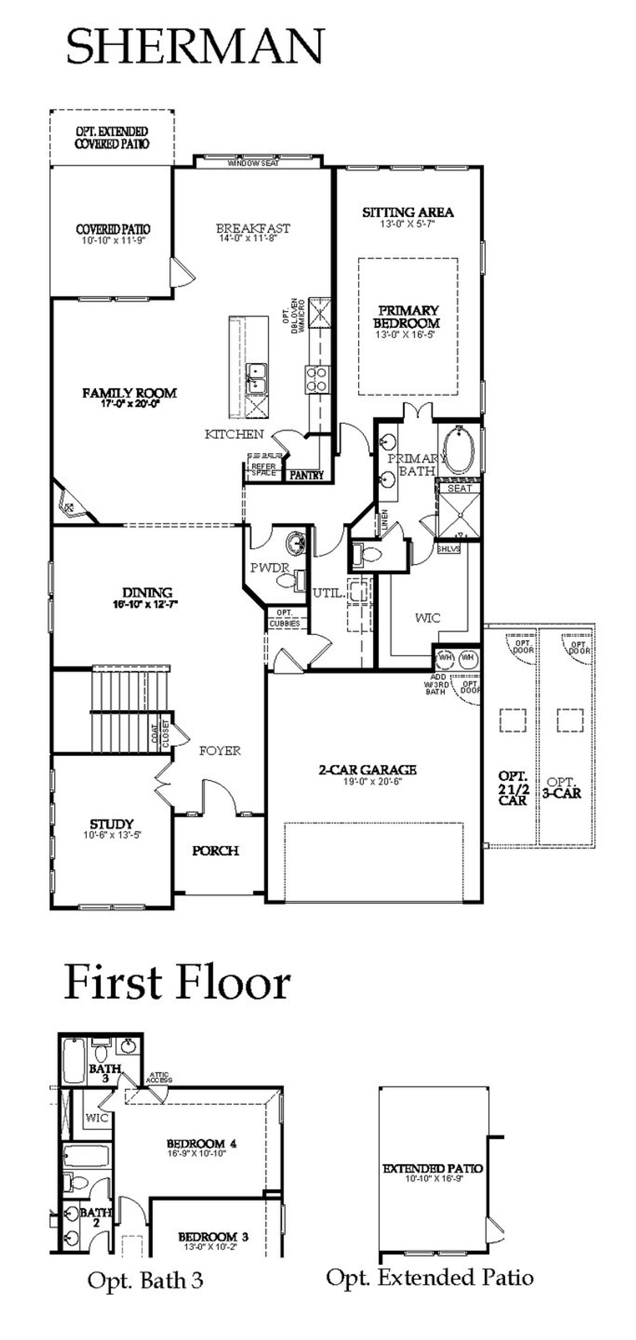2D floor plan layout of this home in Brookshire at Legacy Hills, Celina, TX (Image 2).