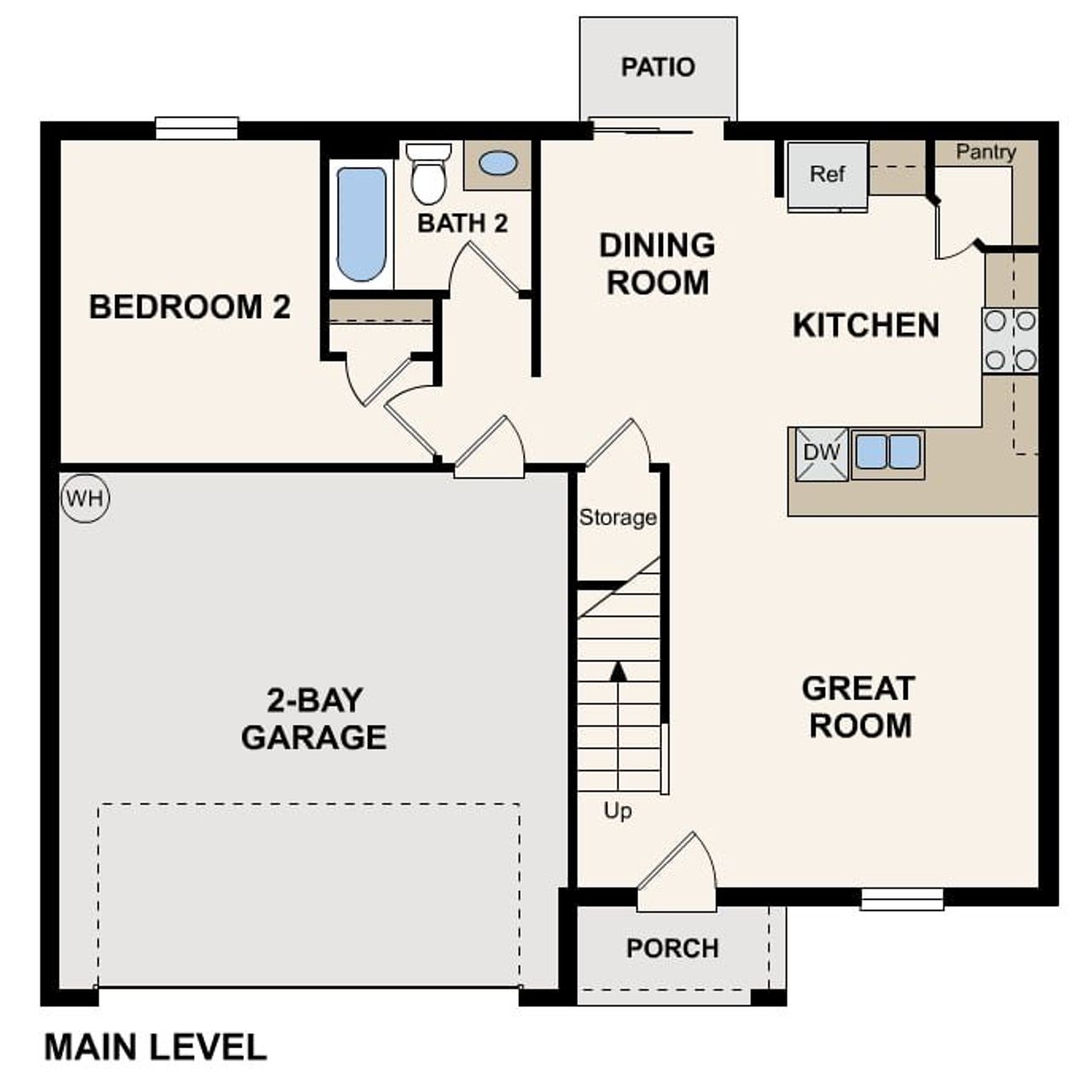 2D floor plan layout for the Cambria by Century Complete in Grand Oaks, Avon Park, FL (Image 2).