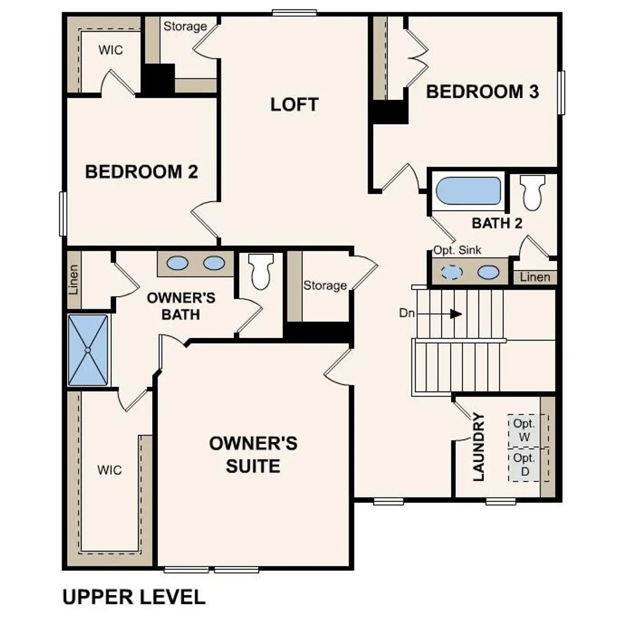 2D floor plan layout of this home in Blue Sky Meadows, Monroe, NC (Image 2). 2D floor plan layout of this home in Blue Sky Meadows, Monroe, NC (Image 2).