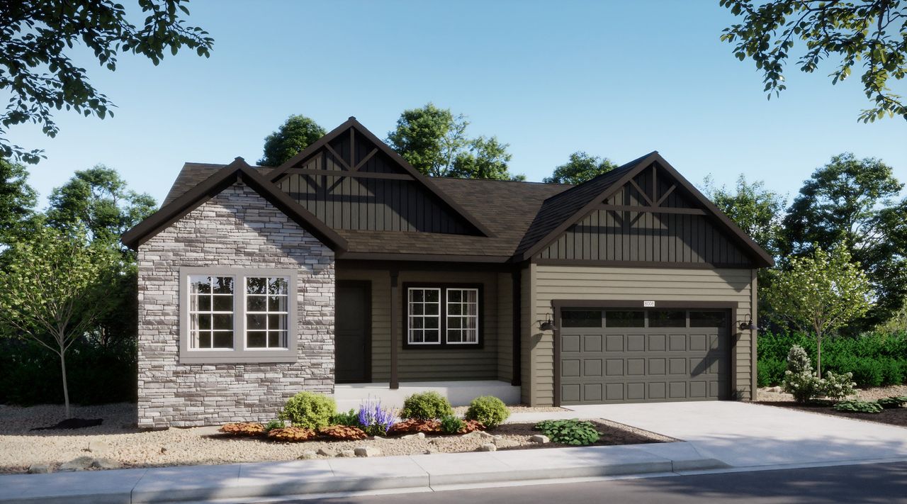 Representative exterior photo of a completed home built from the 5001 by Risewell Homes in Mead Crossing, Mead, CO (Image 2).