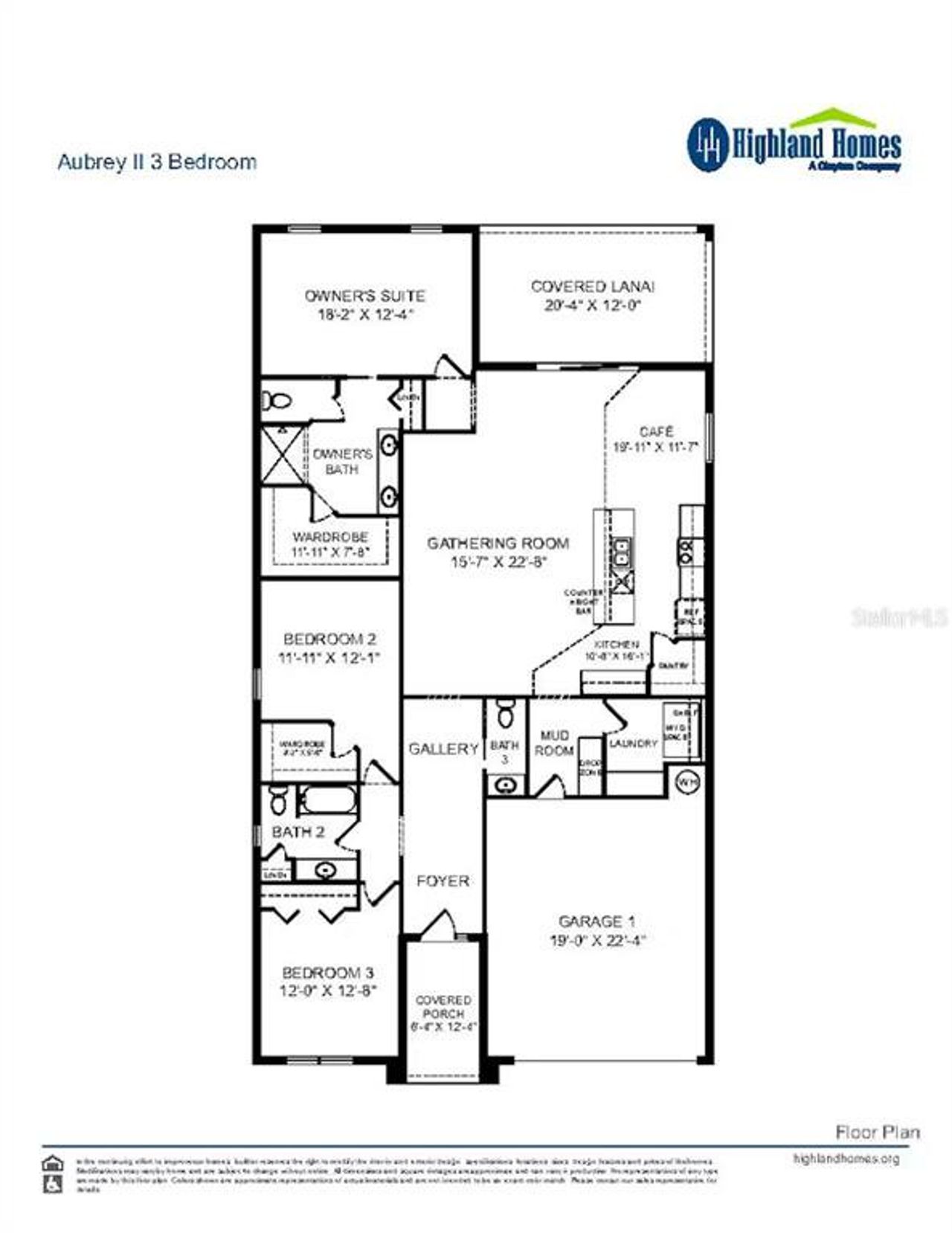 2D floor plan layout of this home in Bellaviva, Auburndale, FL (Image 2).