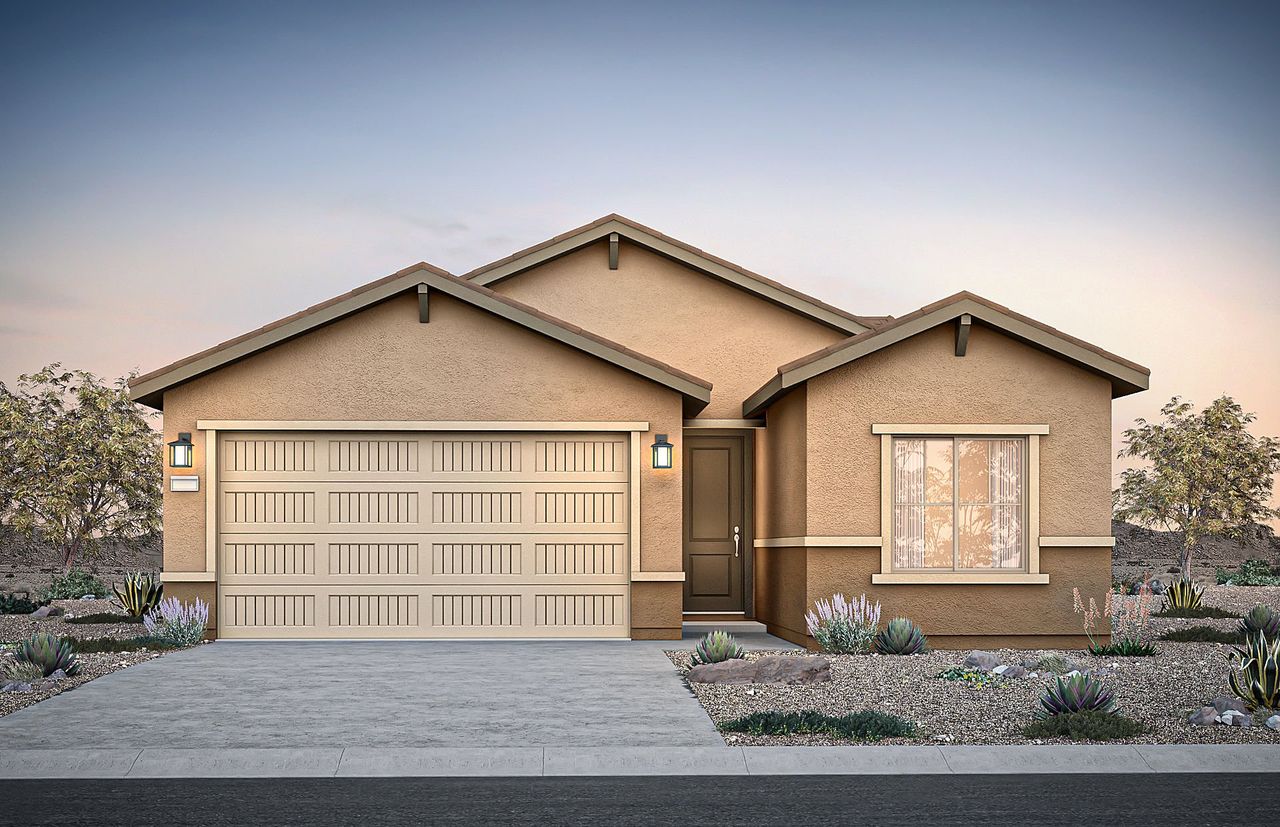 Representative exterior photo of a completed home built from the Bergamot by Pulte Homes in Hayden Estates, Buckeye, AZ (Image 2).