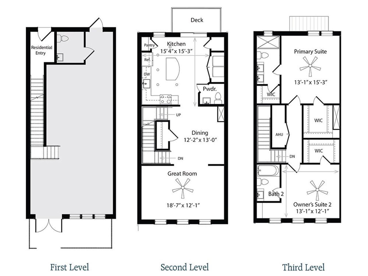 2D floor plan layout of this home in Tollgate Village Town Center, Thompson's Station, TN (Image 2).