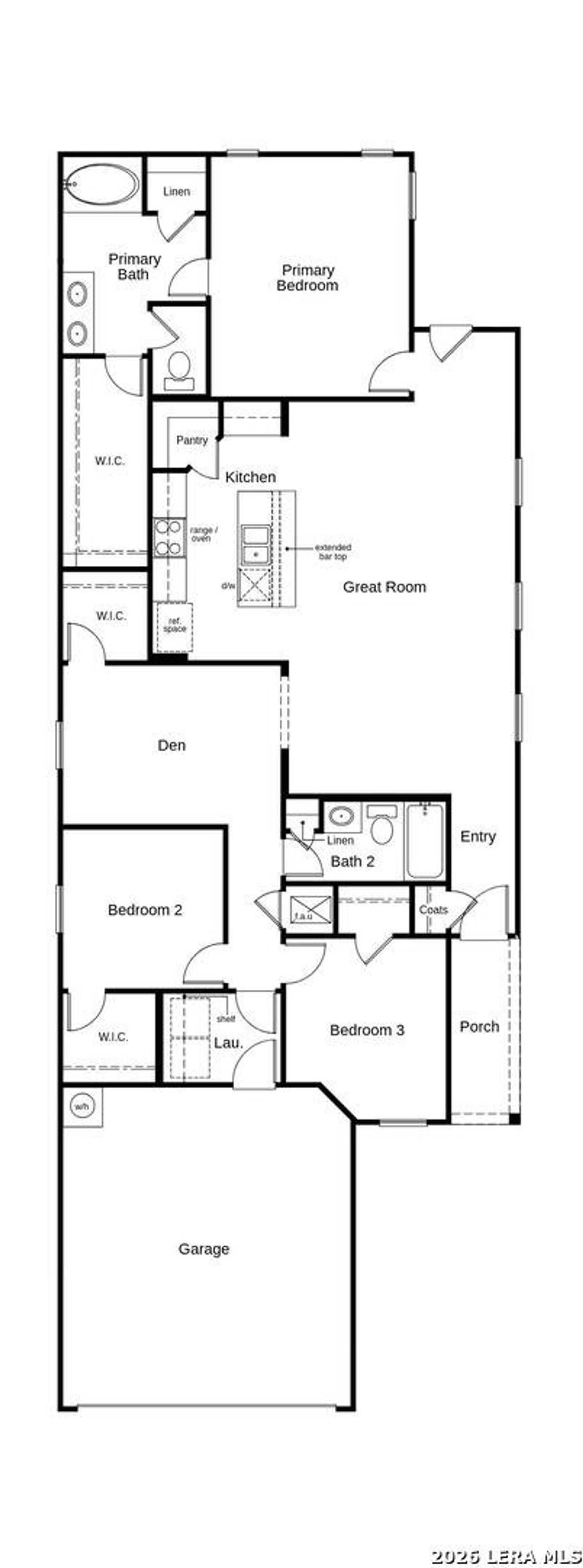 2D floor plan layout of this home in Preserve at Culebra - Heritage Collection, San Antonio, TX (Image 2).
