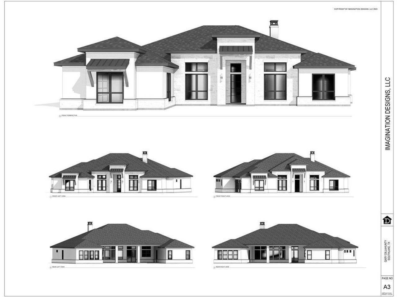 Exterior rendering of this home design in , Roanoke, TX (Image 2).