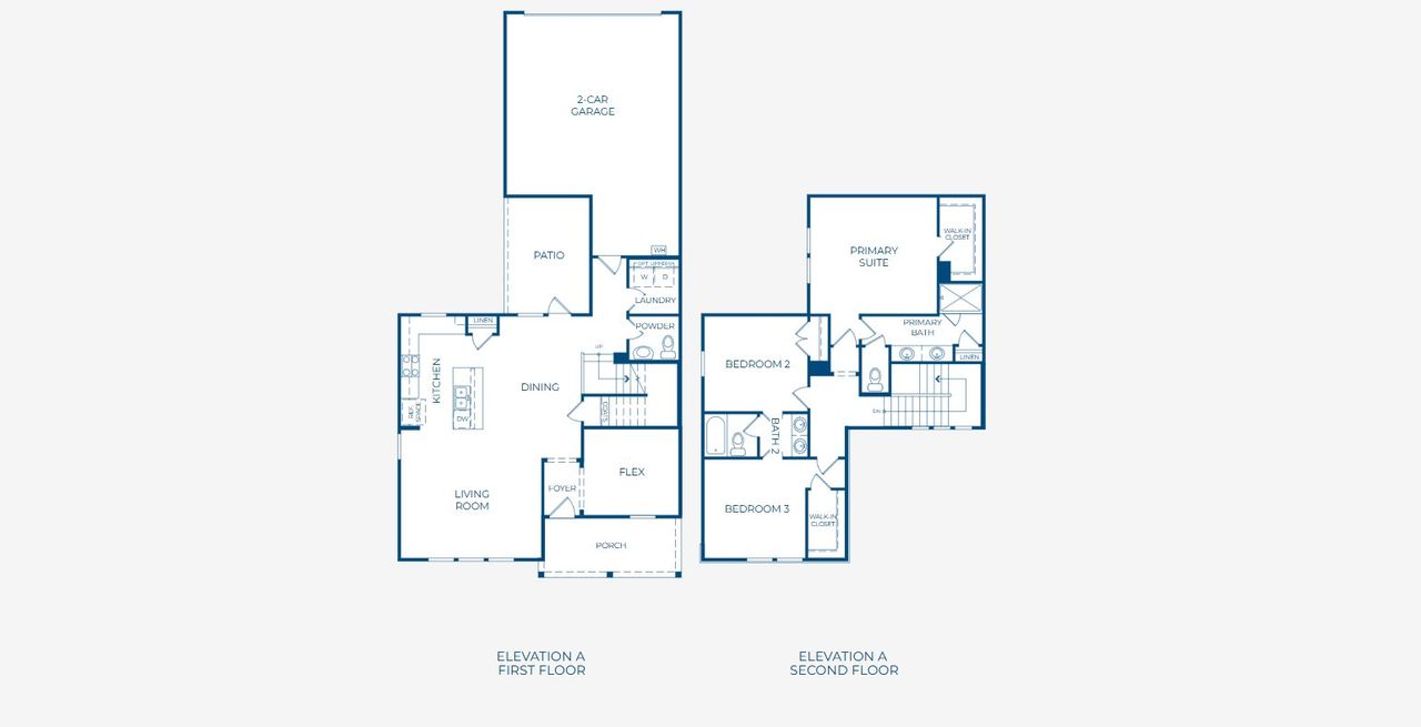2D floor plan layout of this home in Parkton Square, Kyle, TX (Image 2).