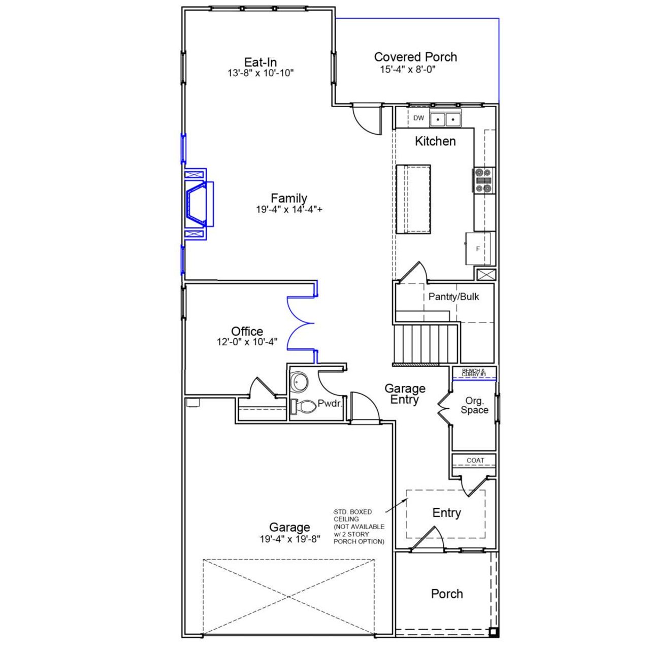 2D floor plan layout of this home in Pineland Preserve, Summerville, SC (Image 2).