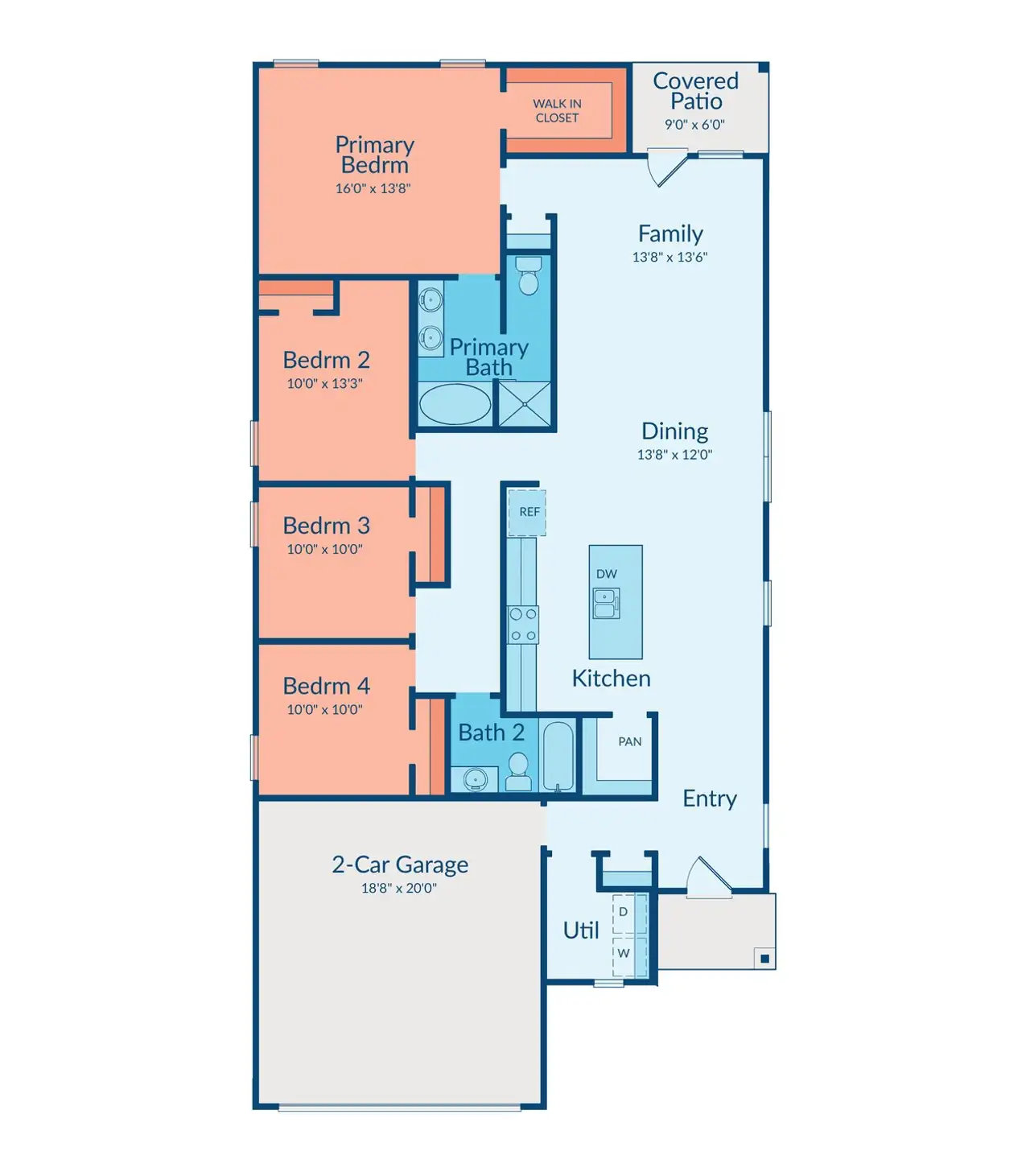 2D floor plan layout of this home in Crighton Cove, Conroe, TX (Image 2). 2D floor plan layout of this home in Crighton Cove, Conroe, TX (Image 2).