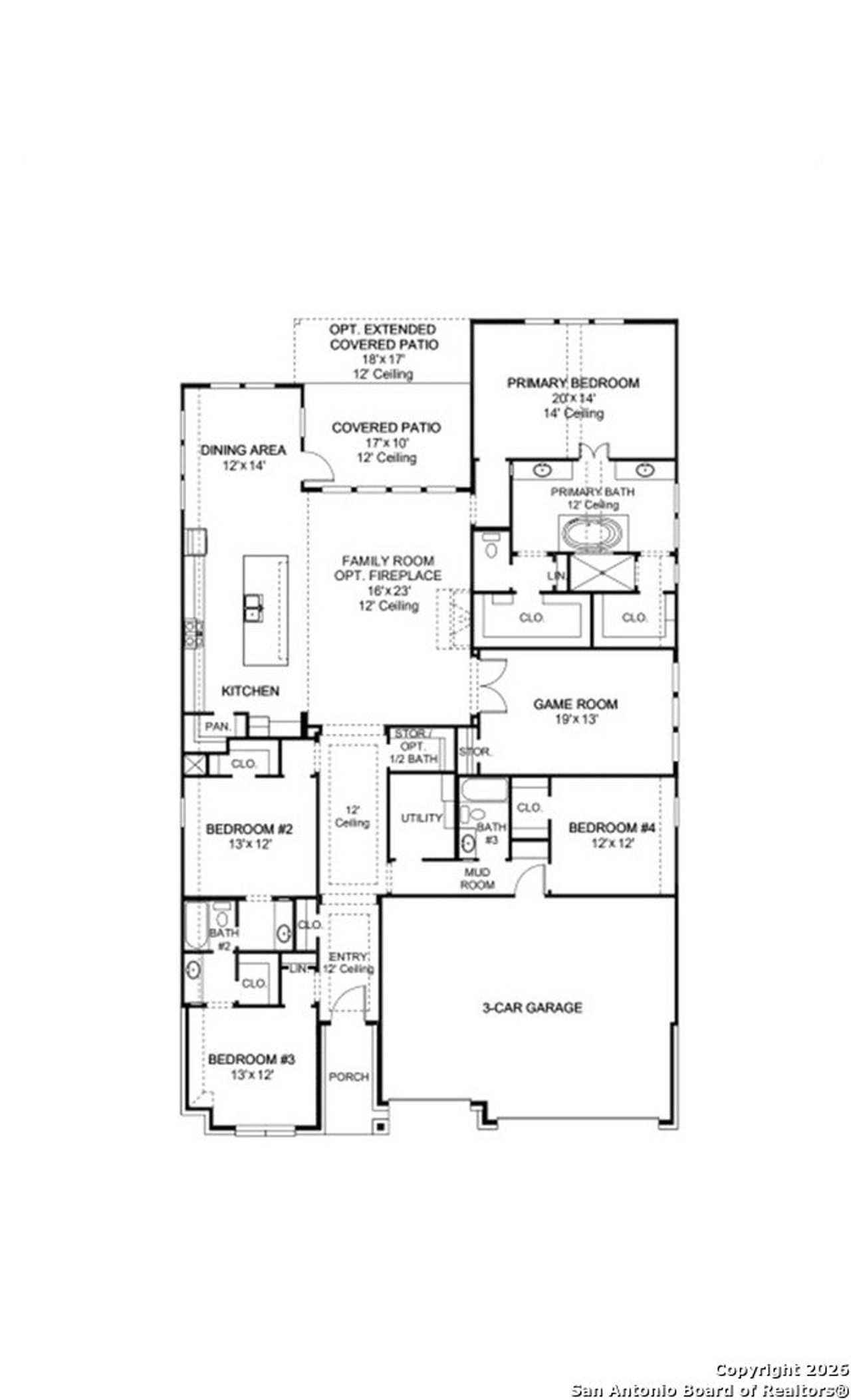 2D floor plan layout of this home in Esperanza, Boerne, TX (Image 2).
