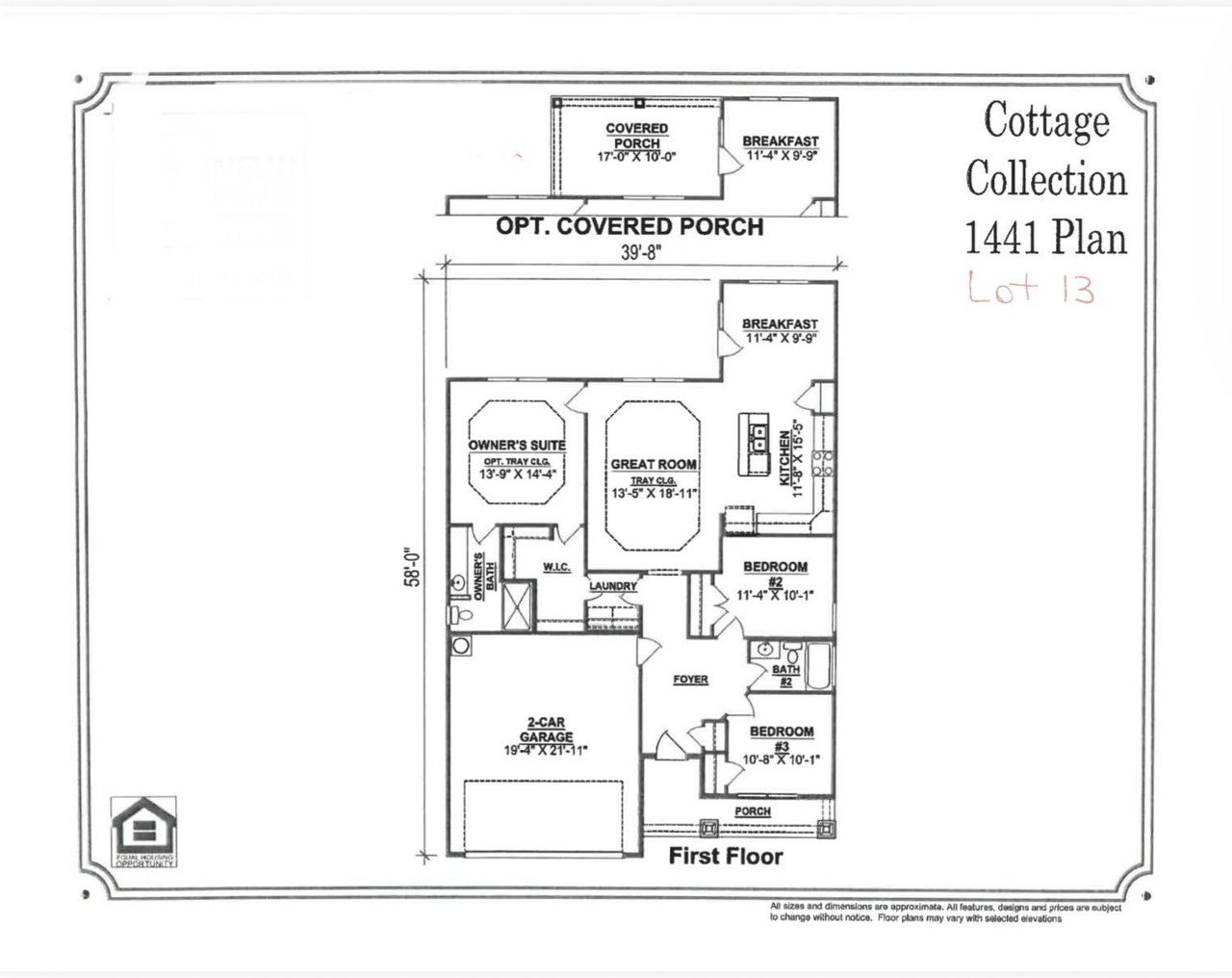 2D floor plan layout of this home in Williams Place, Murfreesboro, TN (Image 2).